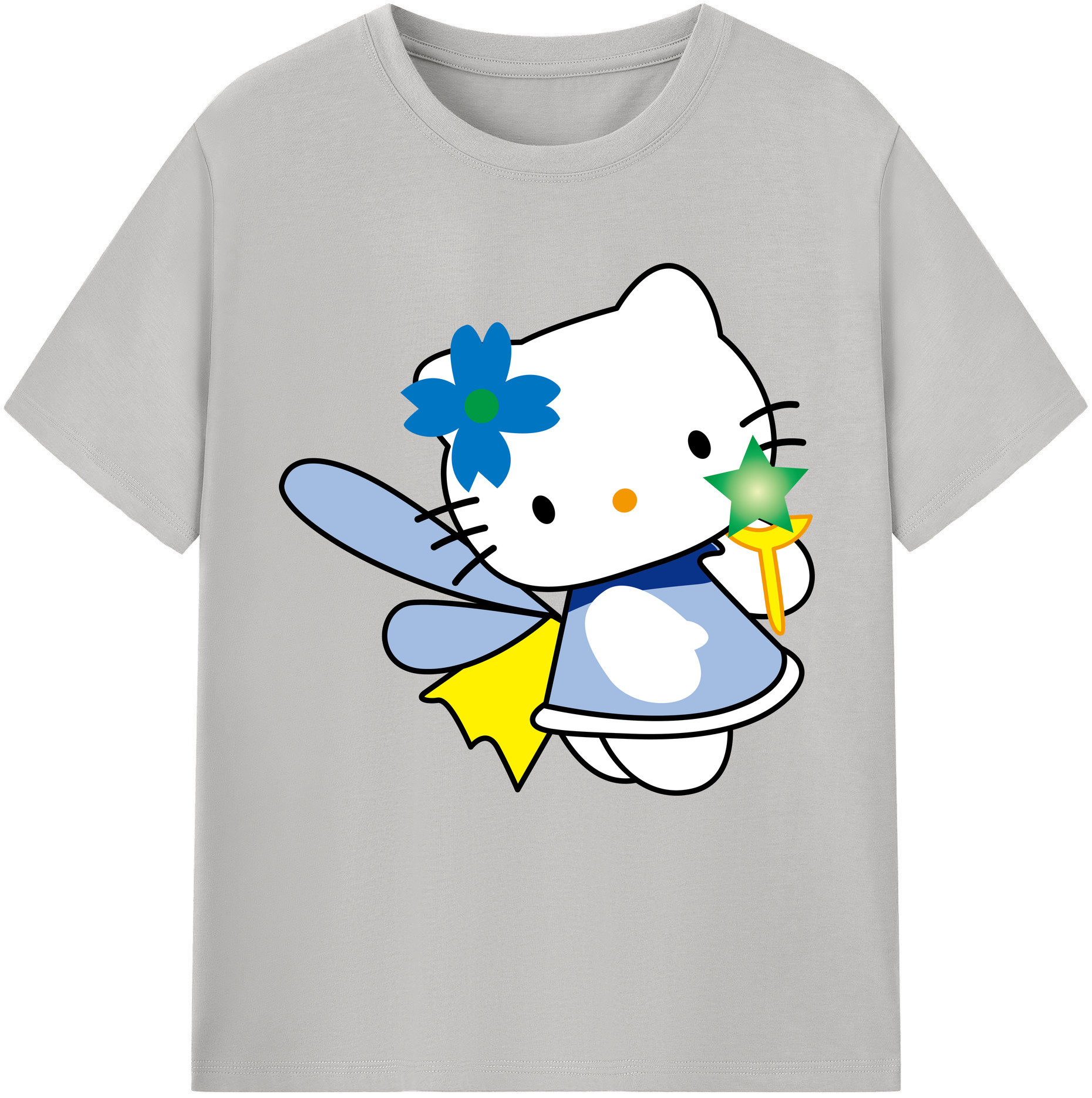 （画像用） Hello Kitty ハローキティ レディースカジュアルプリントTシャツ（綿100％）