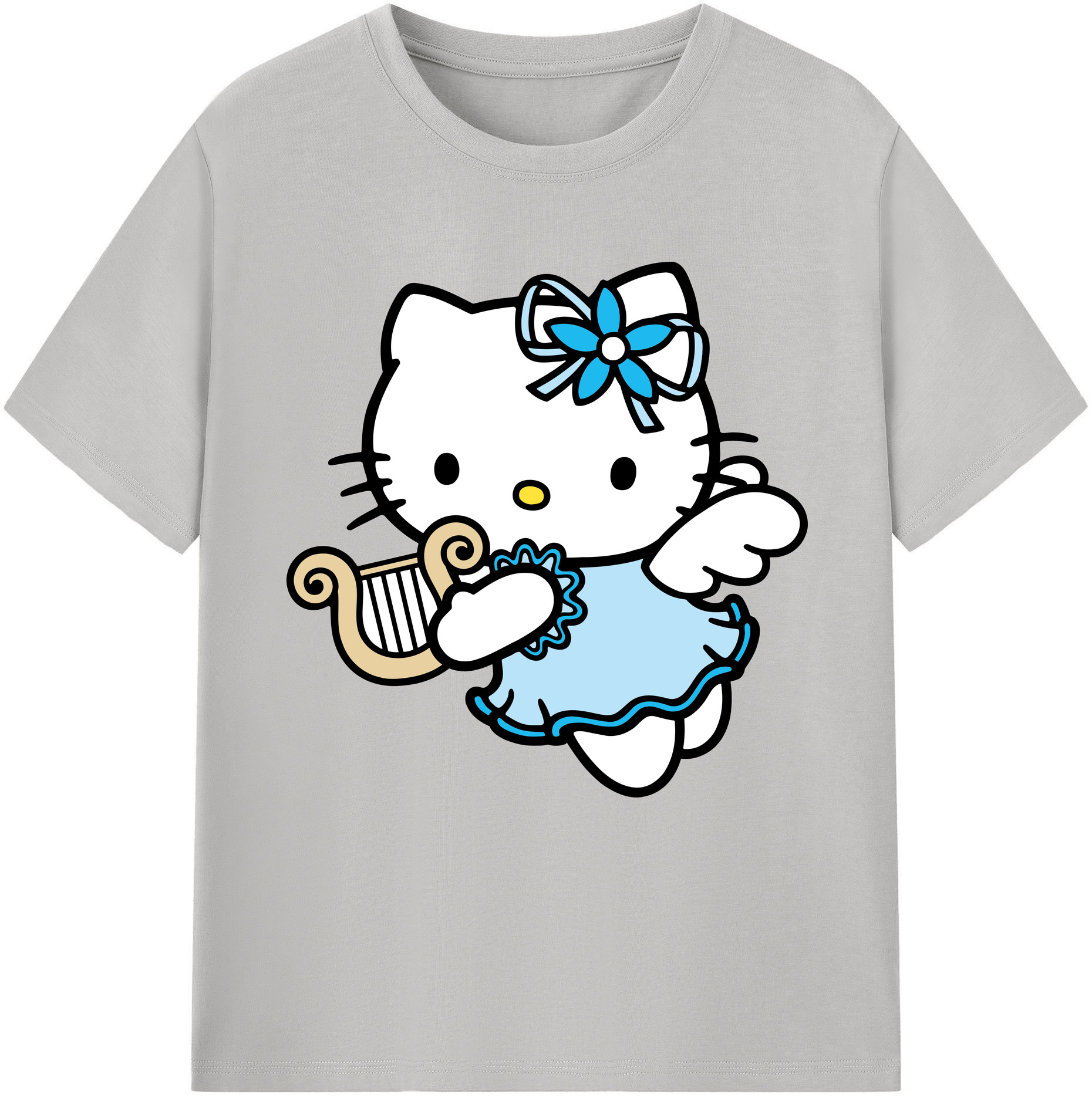 （画像用） Hello Kitty ハローキティ レディースカジュアルプリントTシャツ（綿100％）