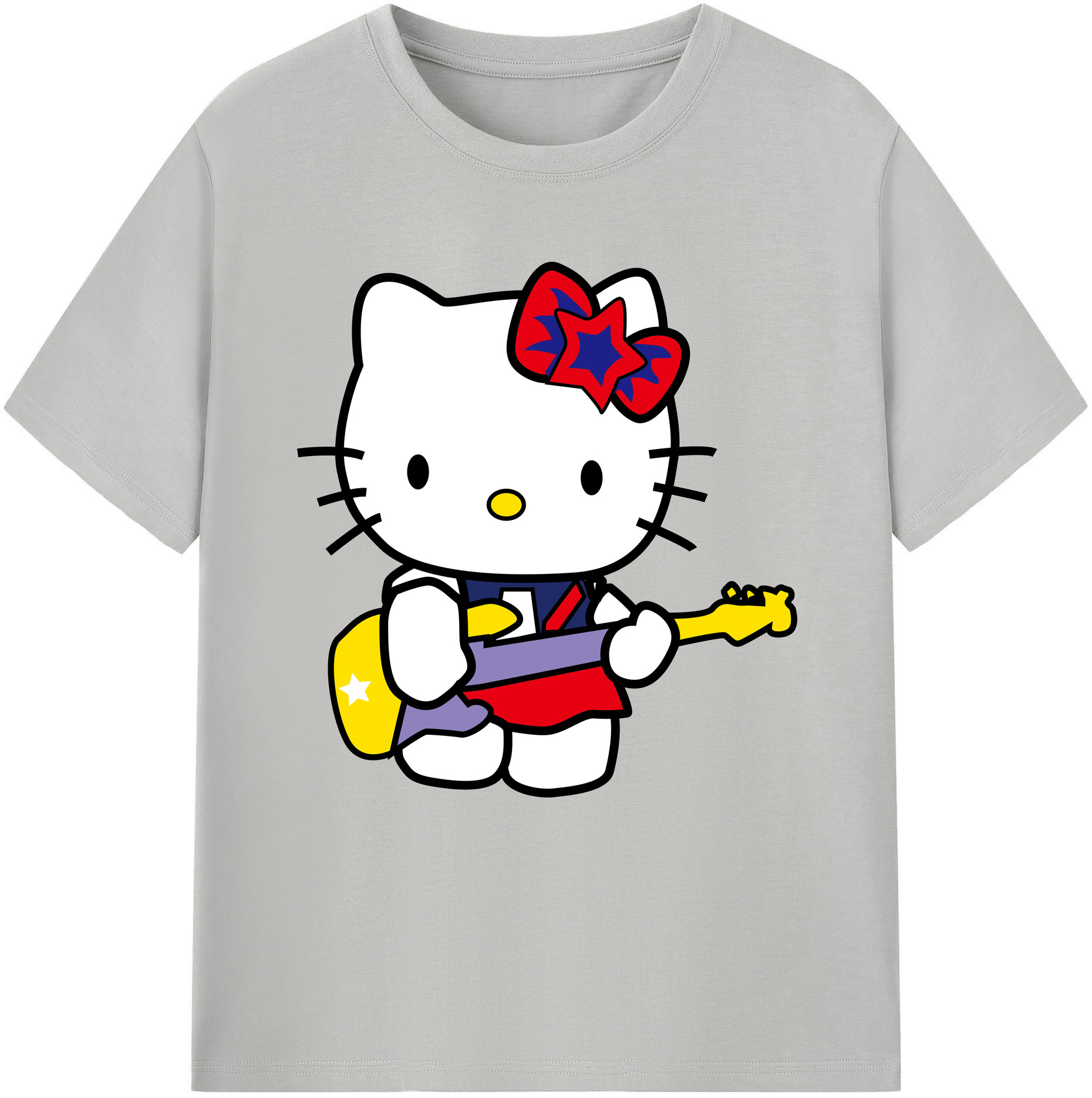 （画像用） Hello Kitty ハローキティ レディースカジュアルプリントTシャツ（綿100％）