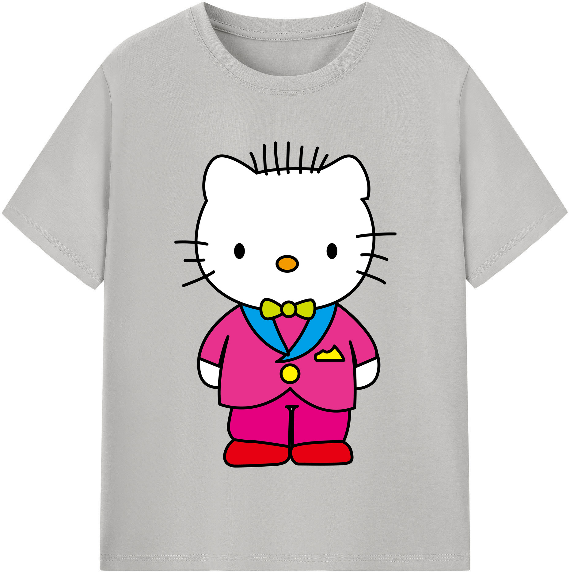 （画像用） Hello Kitty ハローキティ レディースカジュアルプリントTシャツ（綿100％）