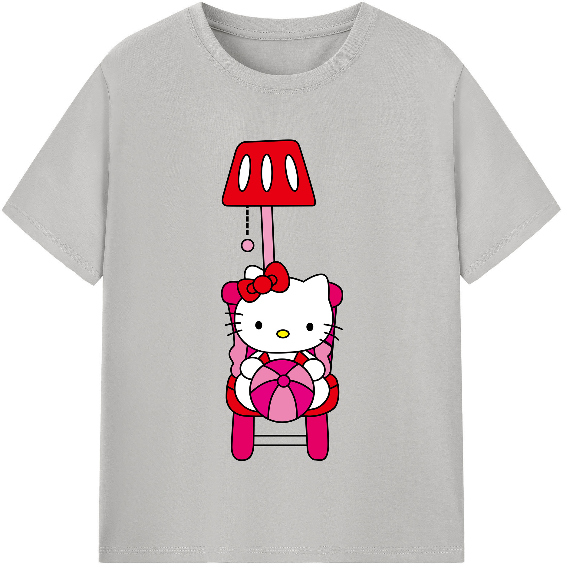 （画像用） Hello Kitty ハローキティ レディースカジュアルプリントTシャツ（綿100％）