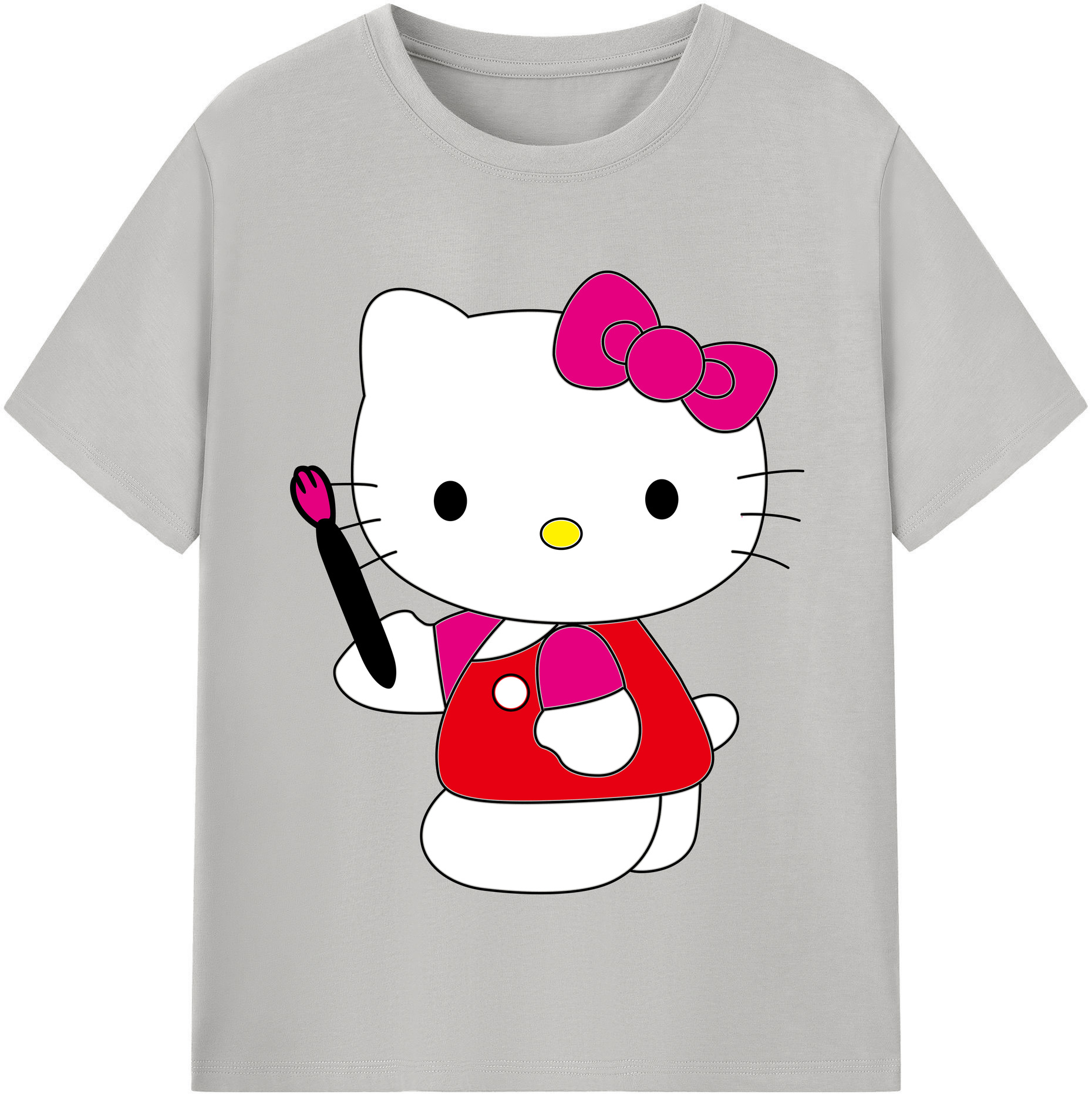 （画像用） Hello Kitty ハローキティ レディースカジュアルプリントTシャツ（綿100％）