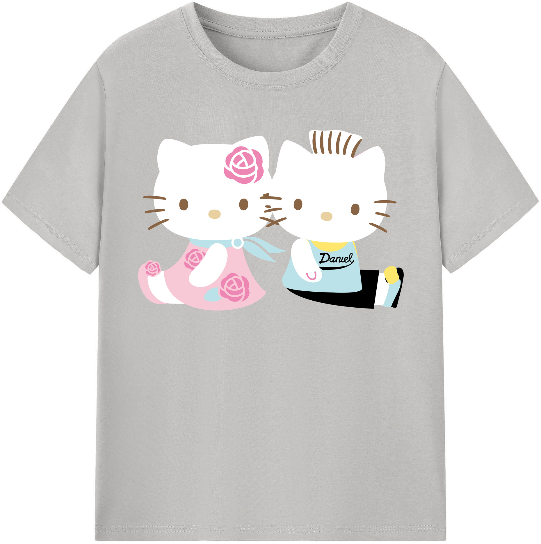 （画像用） Hello Kitty ハローキティ レディースカジュアルプリントTシャツ（綿100％）