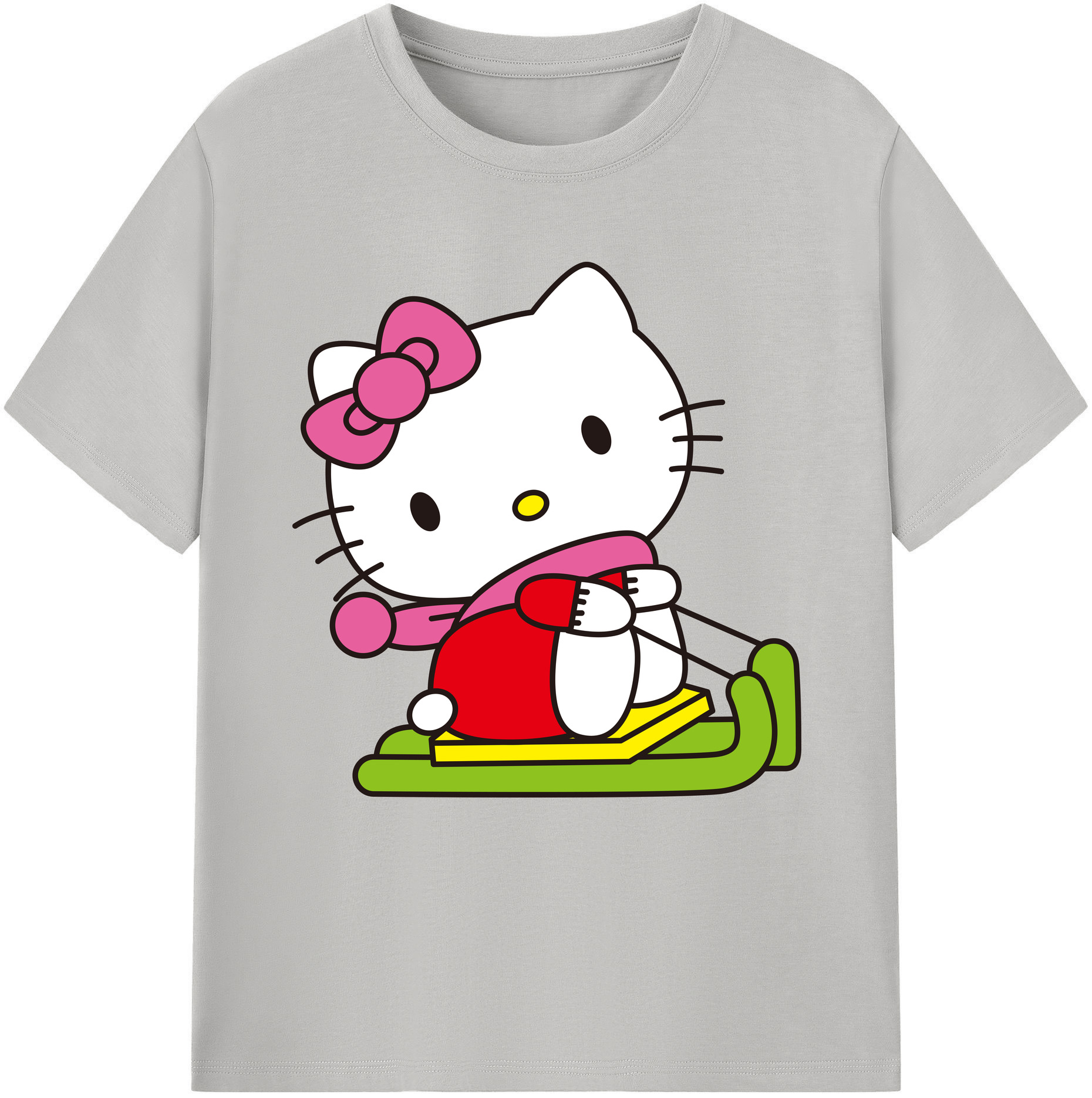 （画像用） Hello Kitty ハローキティ レディースカジュアルプリントTシャツ（綿100％）