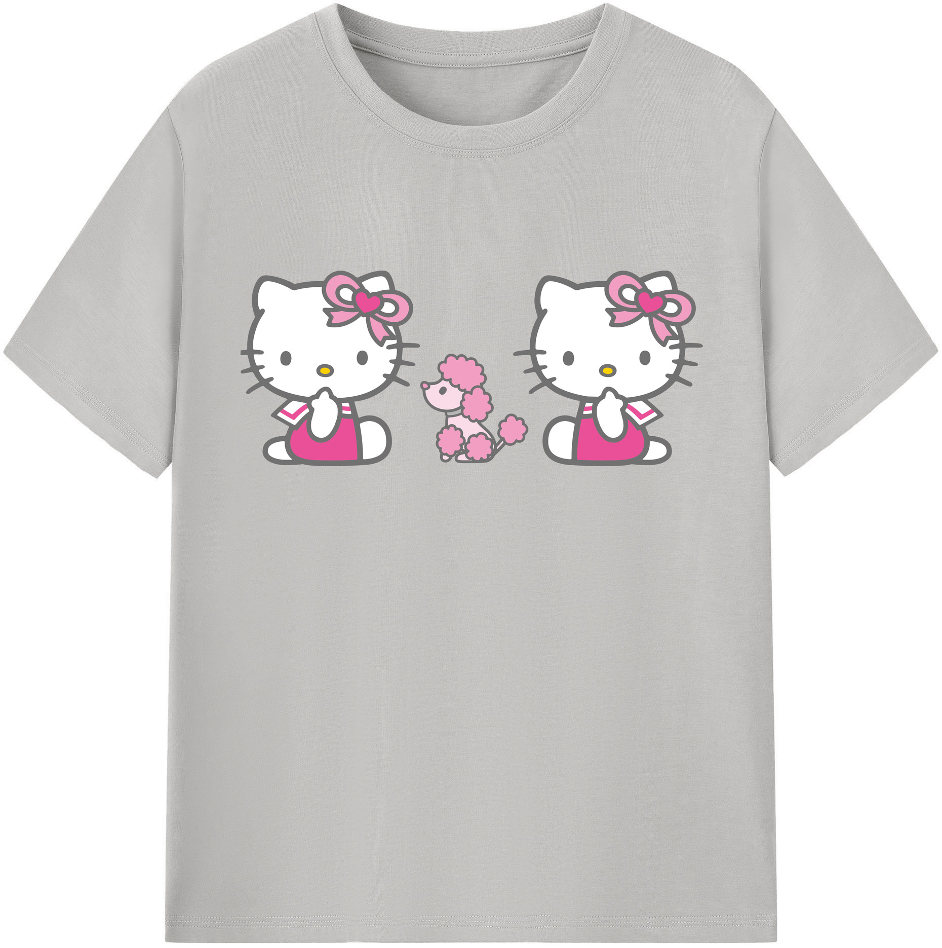 （画像用） Hello Kitty ハローキティ レディースカジュアルプリントTシャツ（綿100％）