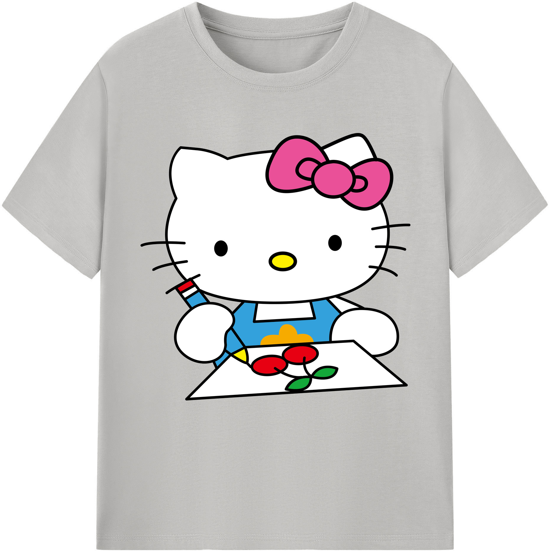 （画像用） Hello Kitty ハローキティ レディースカジュアルプリントTシャツ（綿100％）
