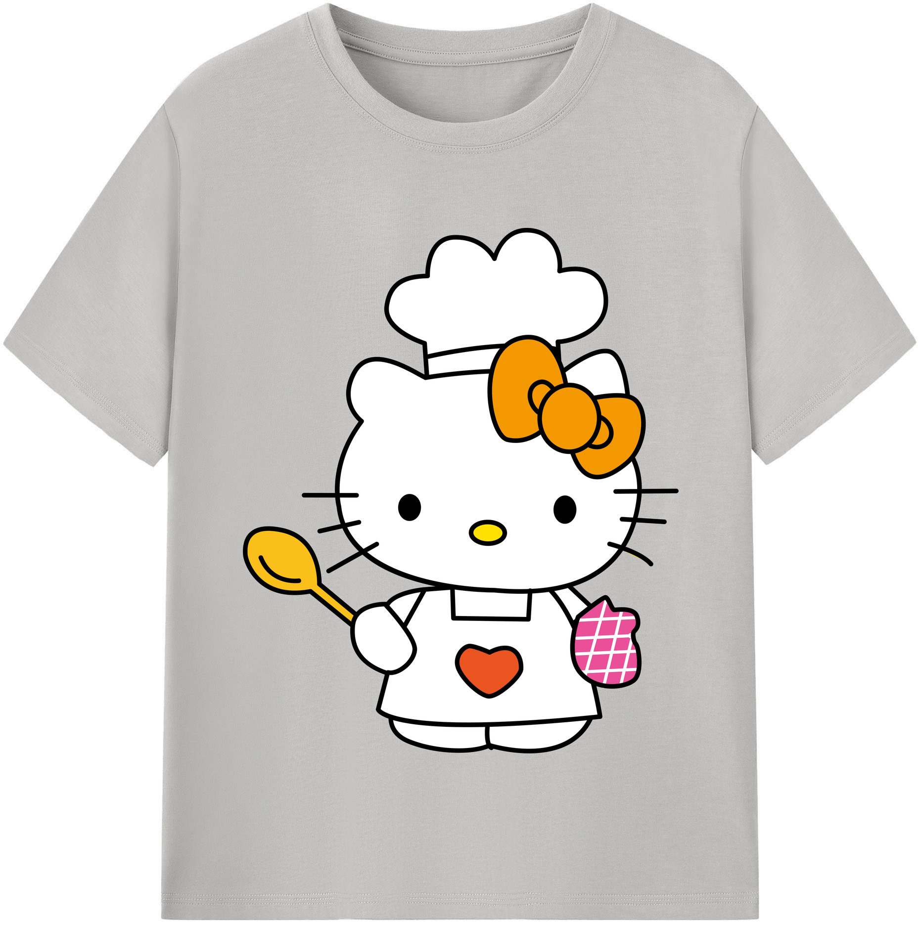 （画像用） Hello Kitty ハローキティ レディースカジュアルプリントTシャツ（綿100％）