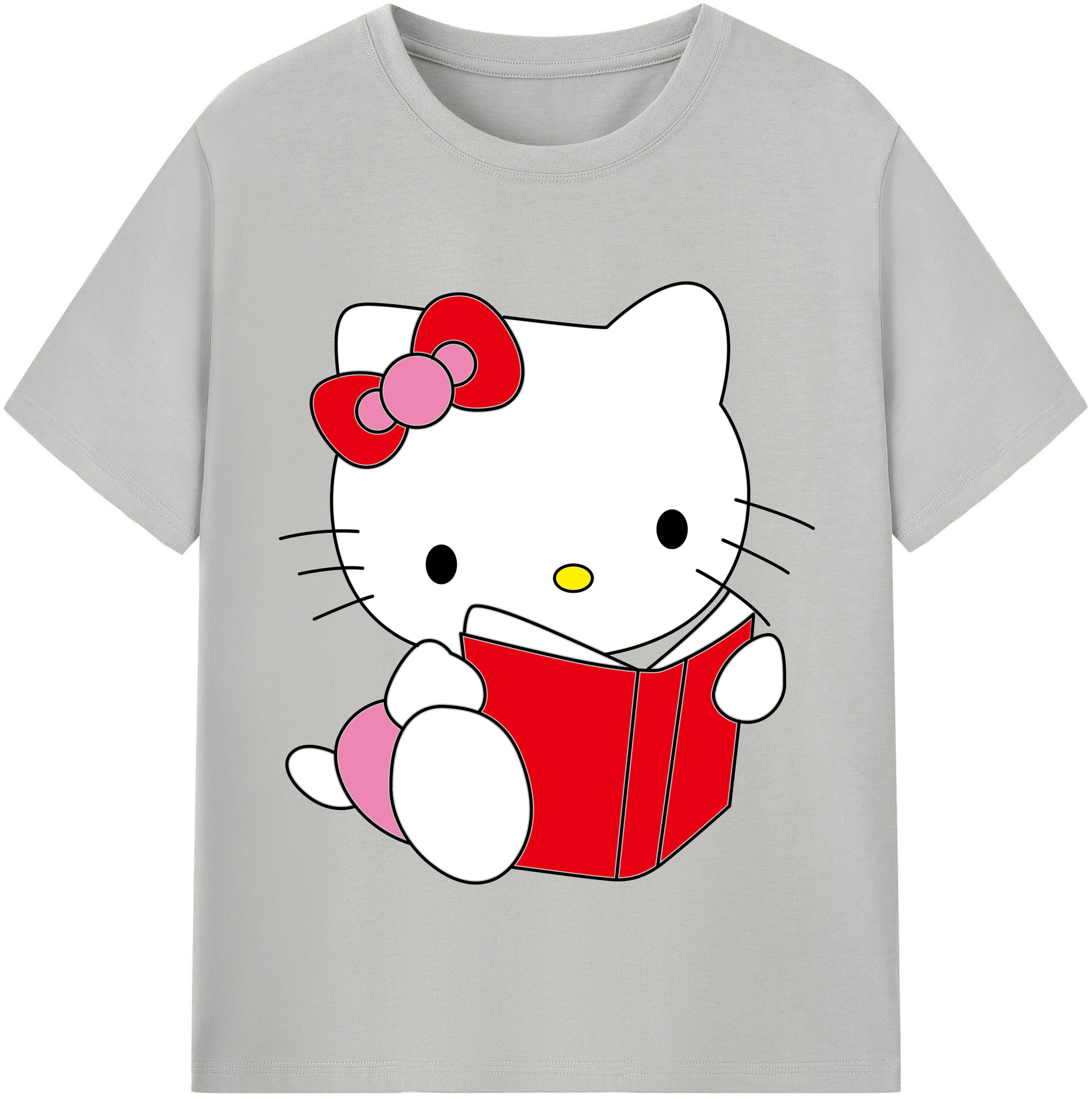 （画像用） Hello Kitty ハローキティ レディースカジュアルプリントTシャツ（綿100％）