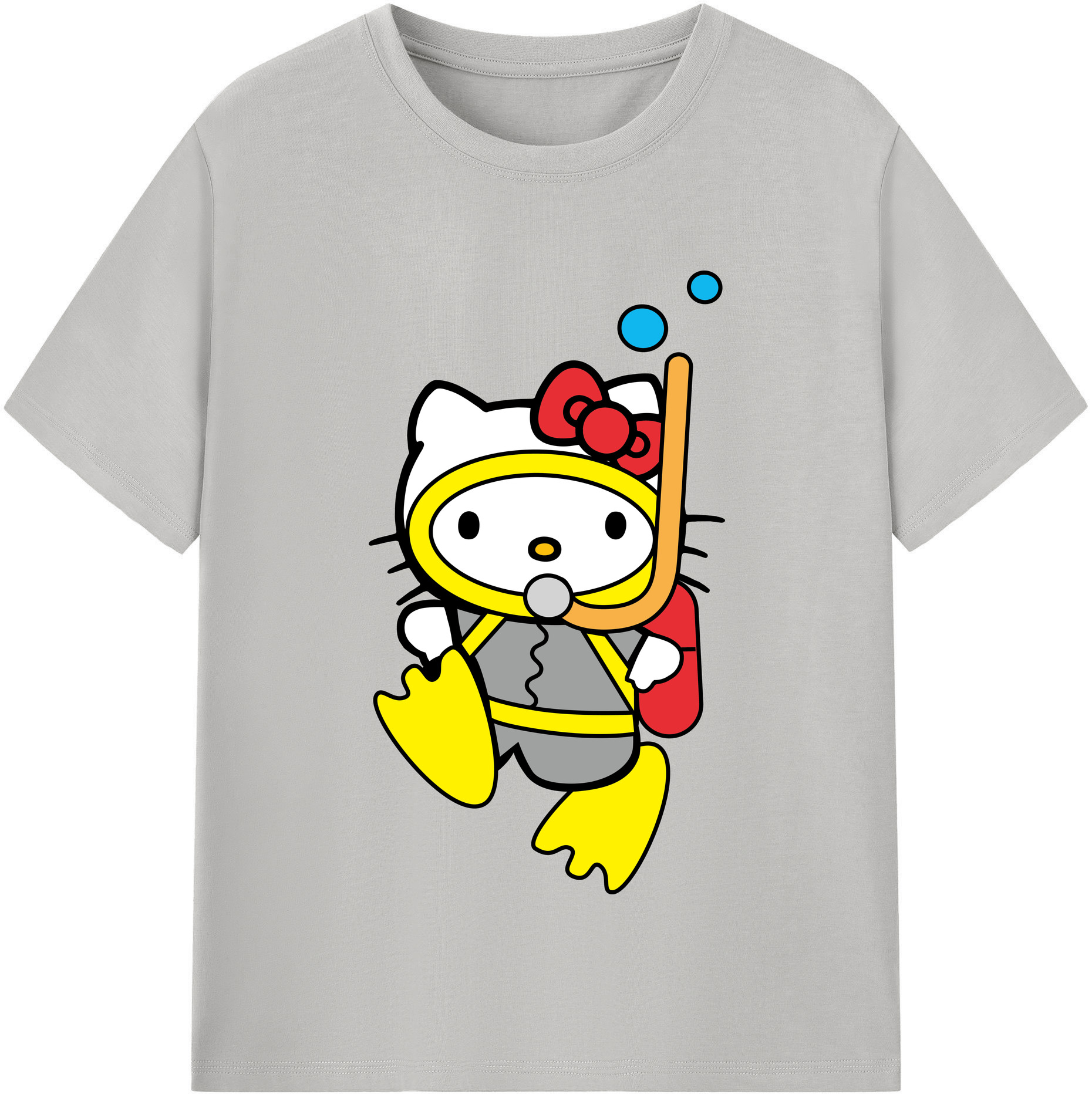 （画像用） Hello Kitty ハローキティ レディースカジュアルプリントTシャツ（綿100％）