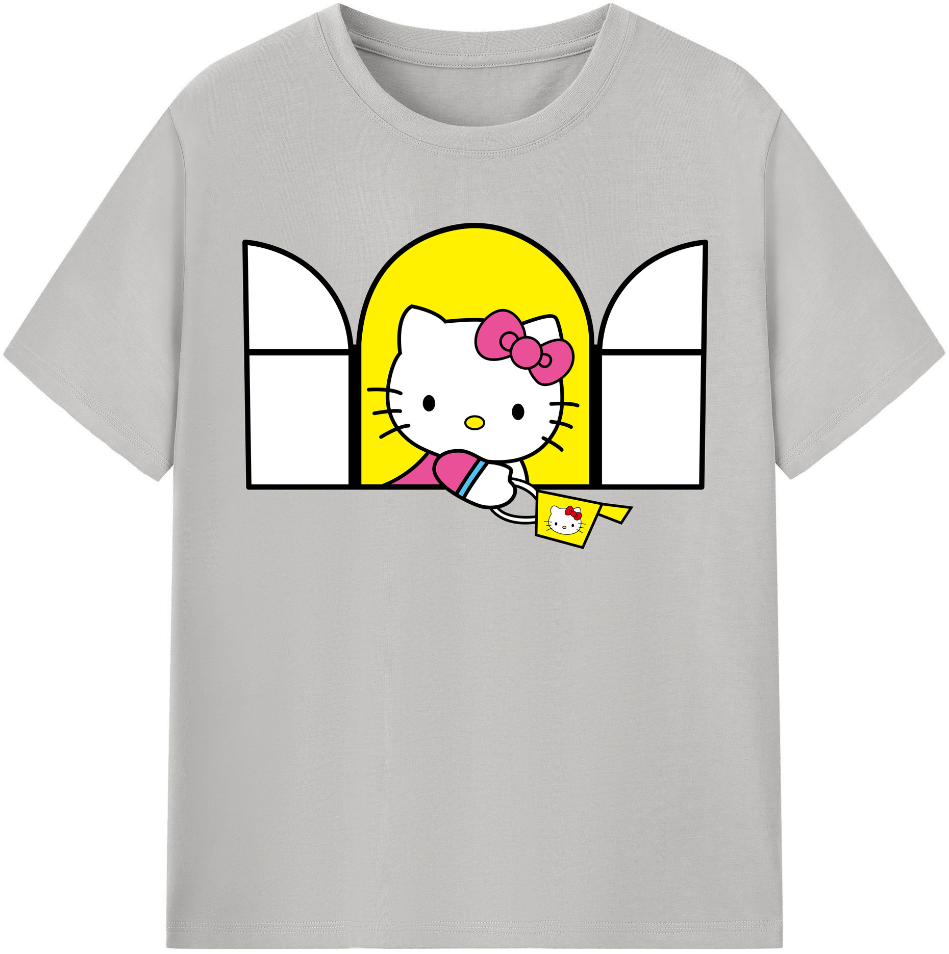 （画像用） Hello Kitty ハローキティ レディースカジュアルプリントTシャツ（綿100％）