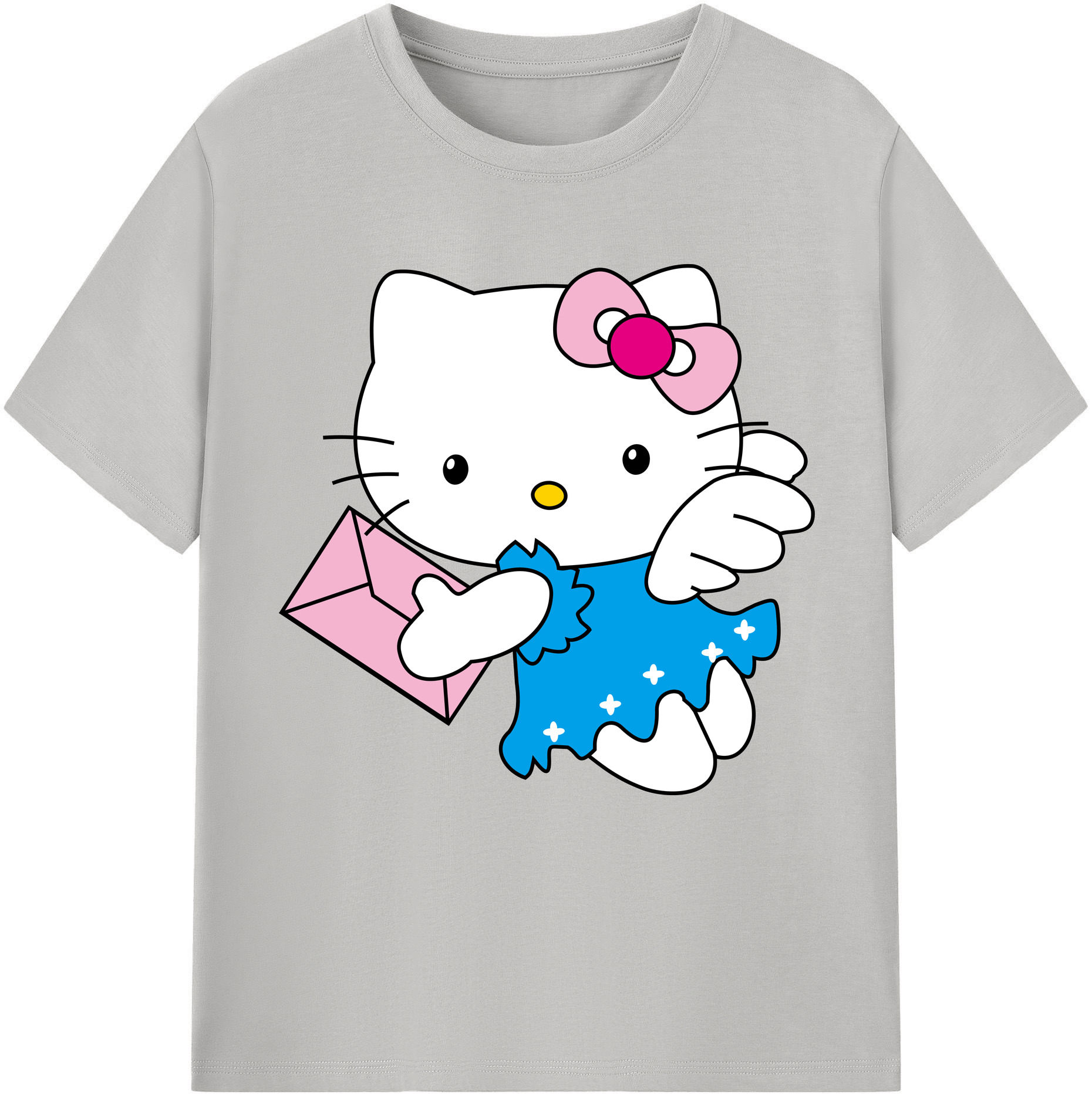 （画像用） Hello Kitty ハローキティ レディースカジュアルプリントTシャツ（綿100％）