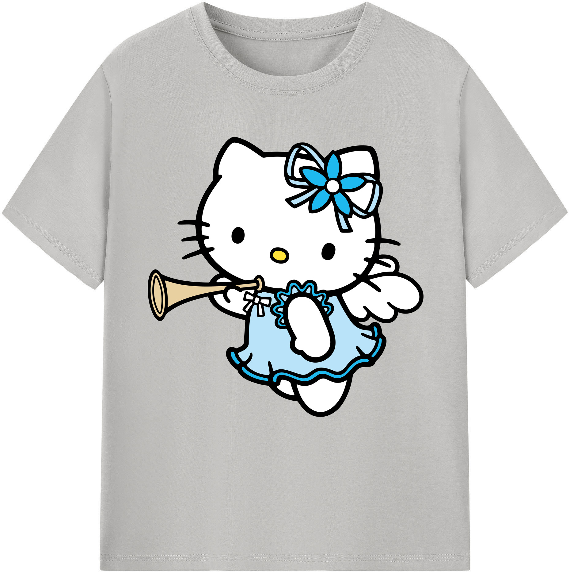 （画像用） Hello Kitty ハローキティ レディースカジュアルプリントTシャツ（綿100％）