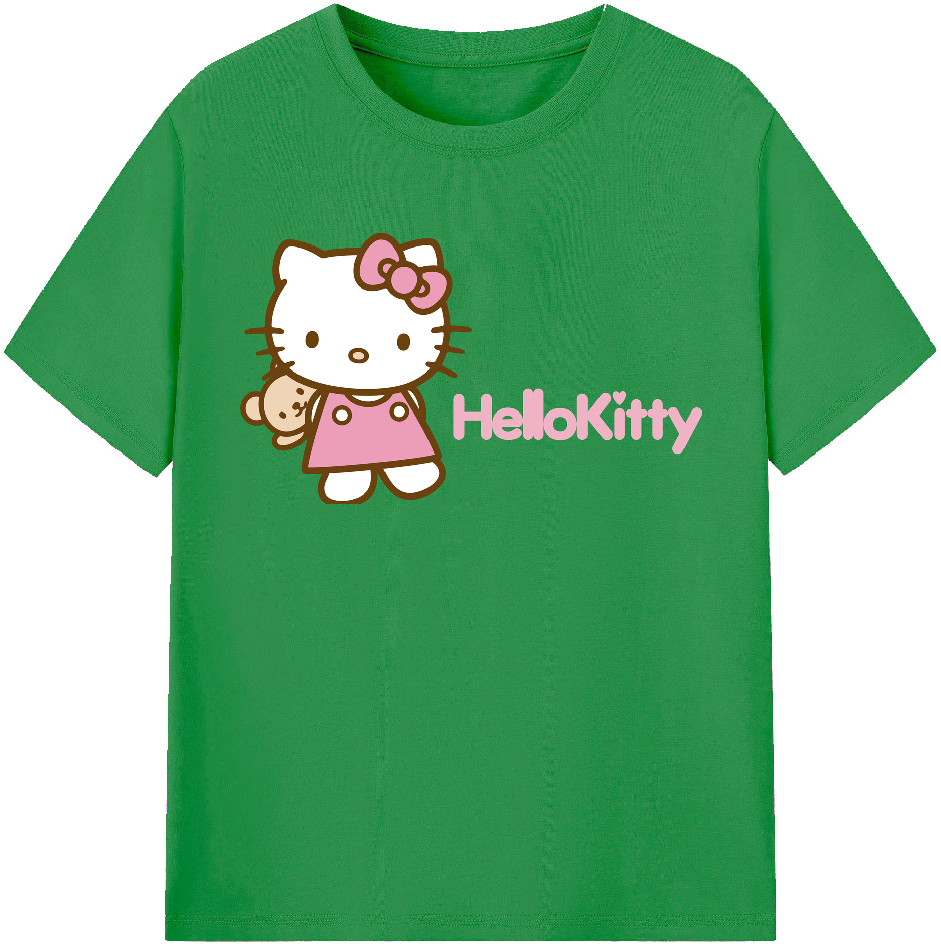（画像用） Hello Kitty ハローキティ レディースカジュアルプリントTシャツ（綿100％）