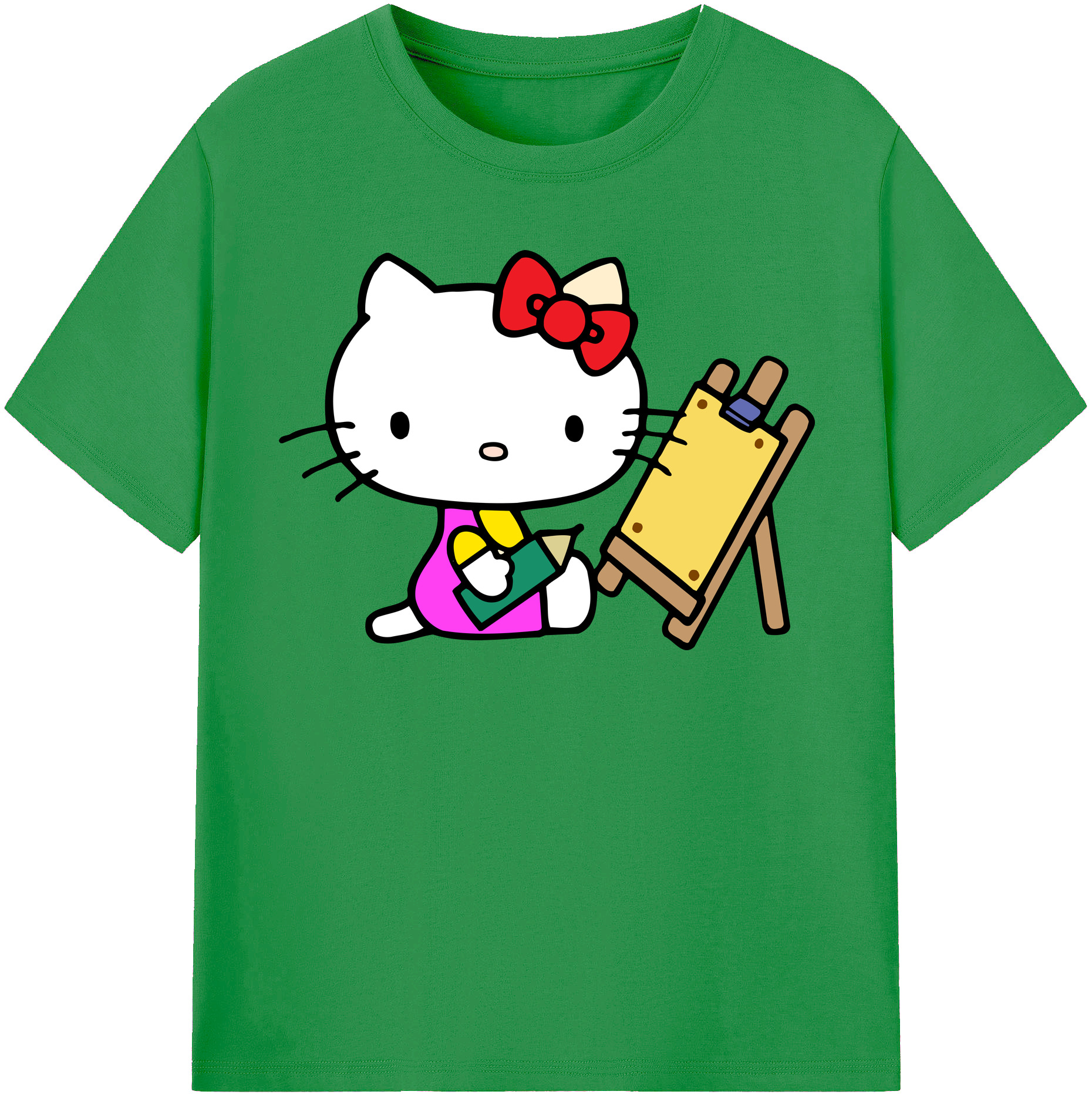 （画像用） Hello Kitty ハローキティ レディースカジュアルプリントTシャツ（綿100％）