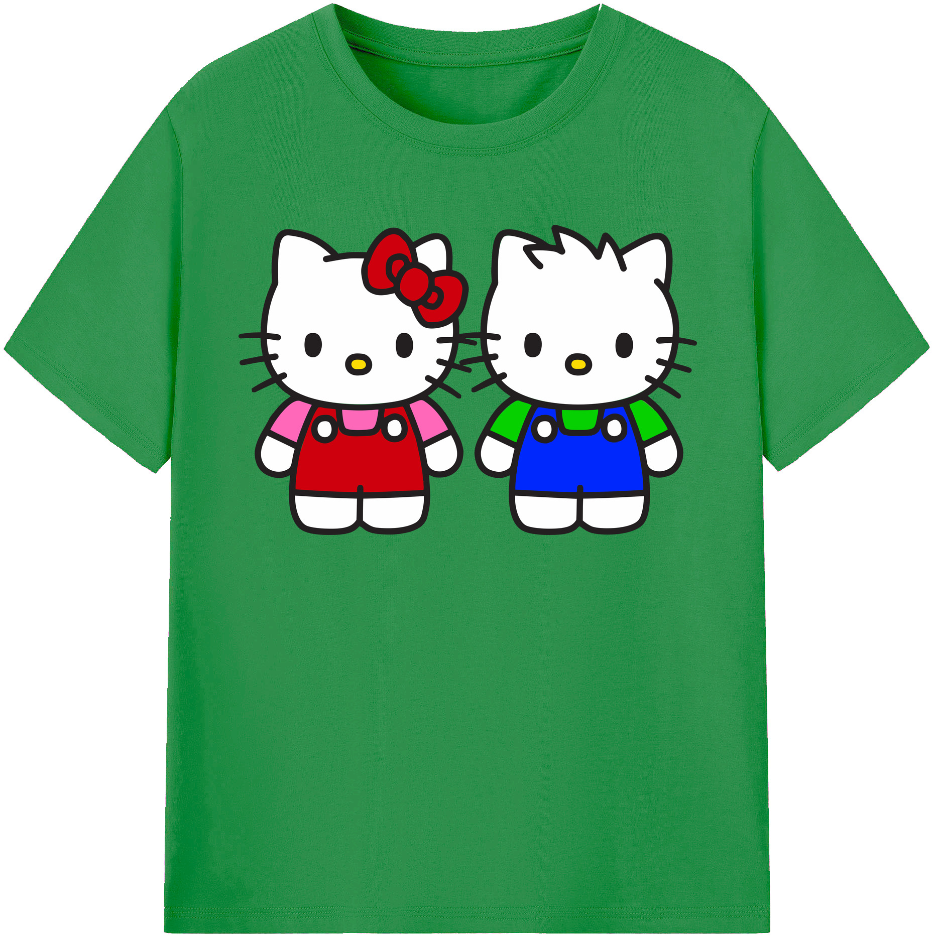 （画像用） Hello Kitty ハローキティ レディースカジュアルプリントTシャツ（綿100％）