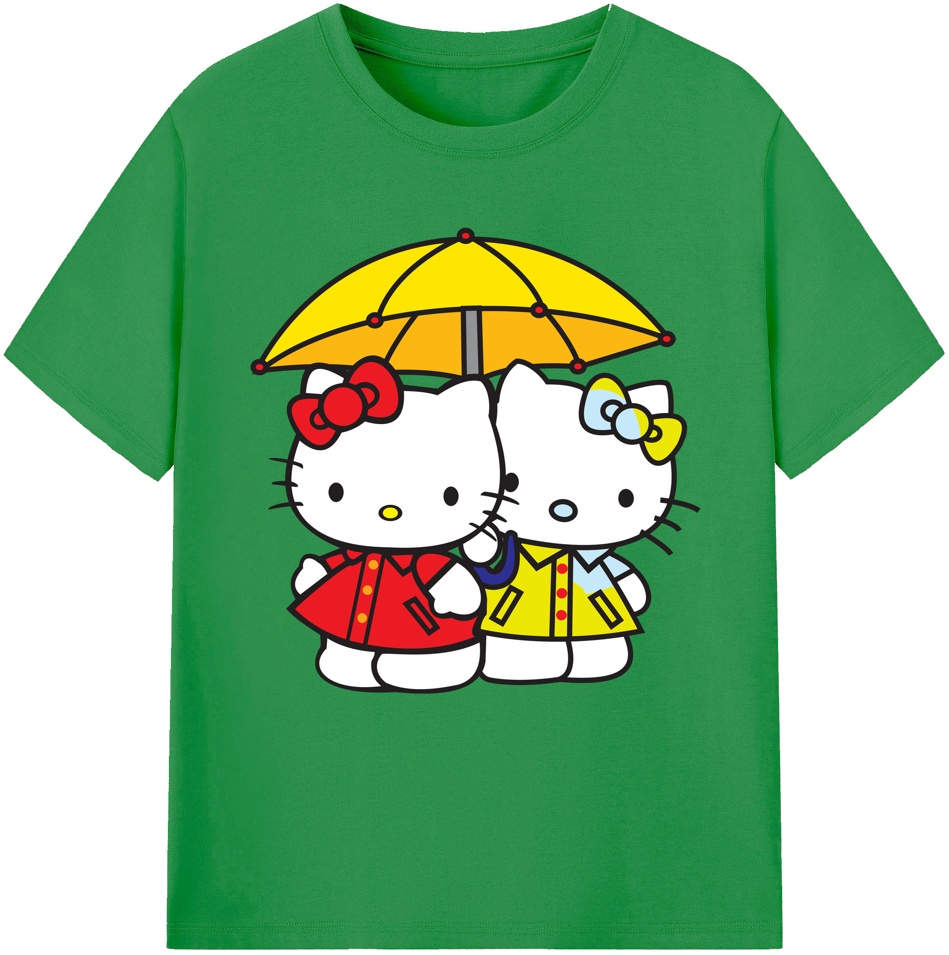 （画像用） Hello Kitty ハローキティ レディースカジュアルプリントTシャツ（綿100％）