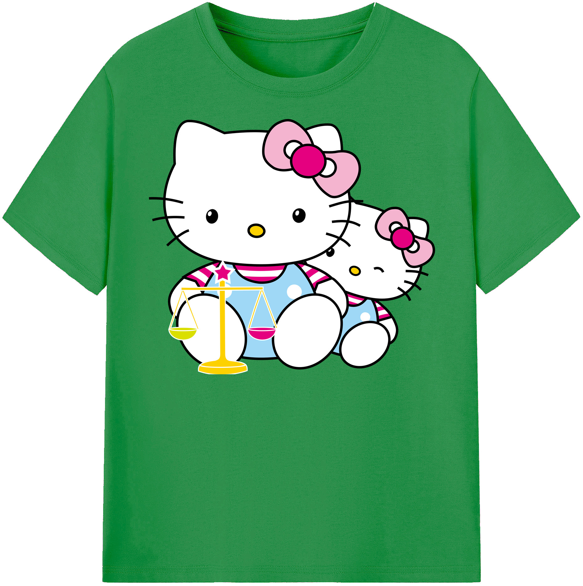 （画像用） Hello Kitty ハローキティ レディースカジュアルプリントTシャツ（綿100％）