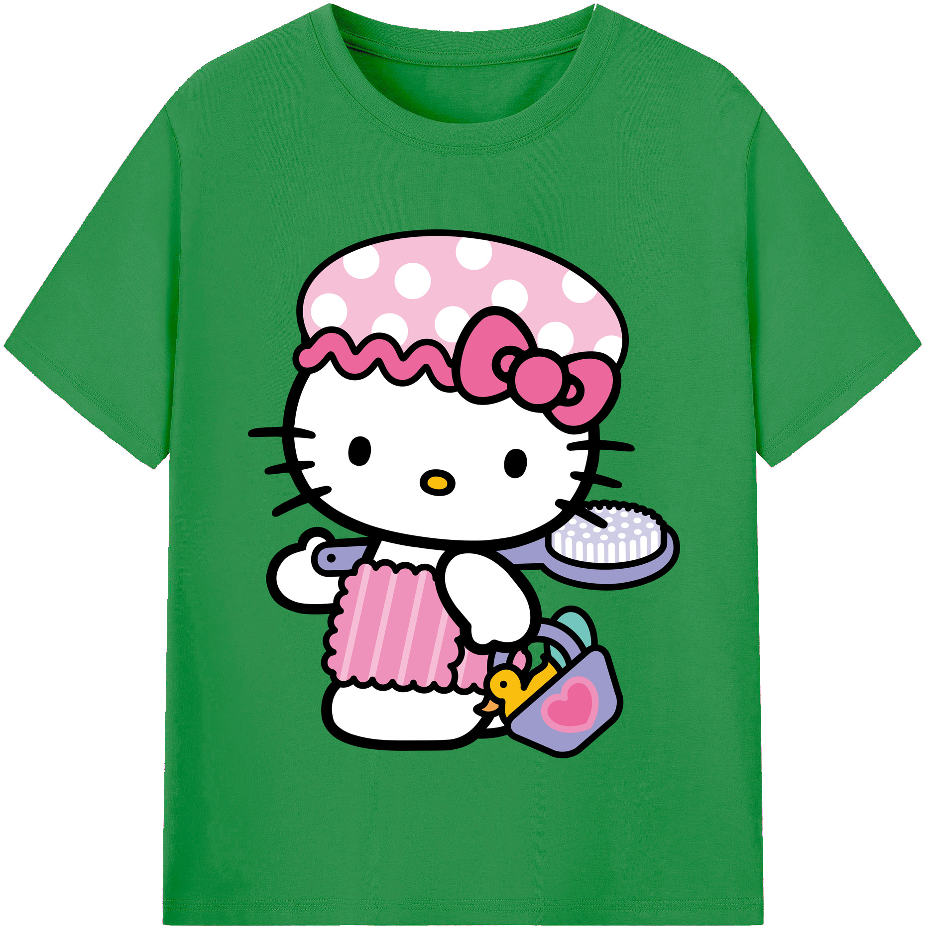 （画像用） Hello Kitty ハローキティ レディースカジュアルプリントTシャツ（綿100％）