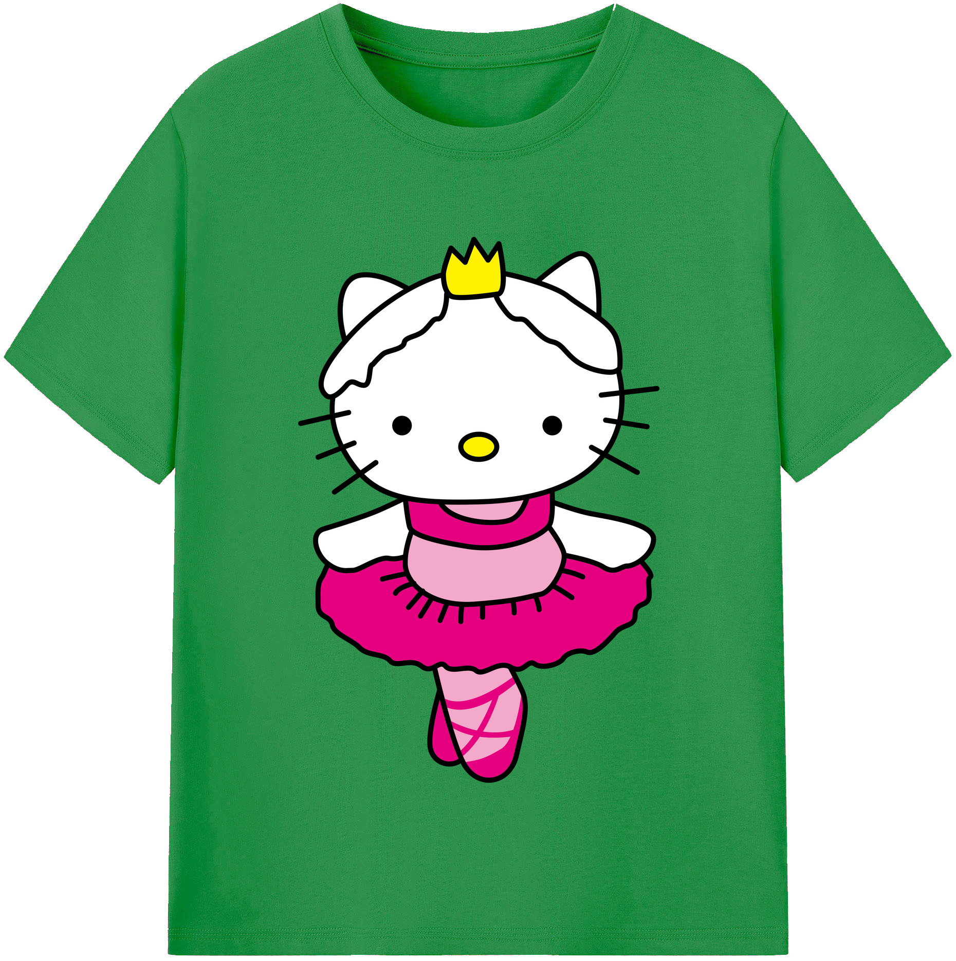 （画像用） Hello Kitty ハローキティ レディースカジュアルプリントTシャツ（綿100％）