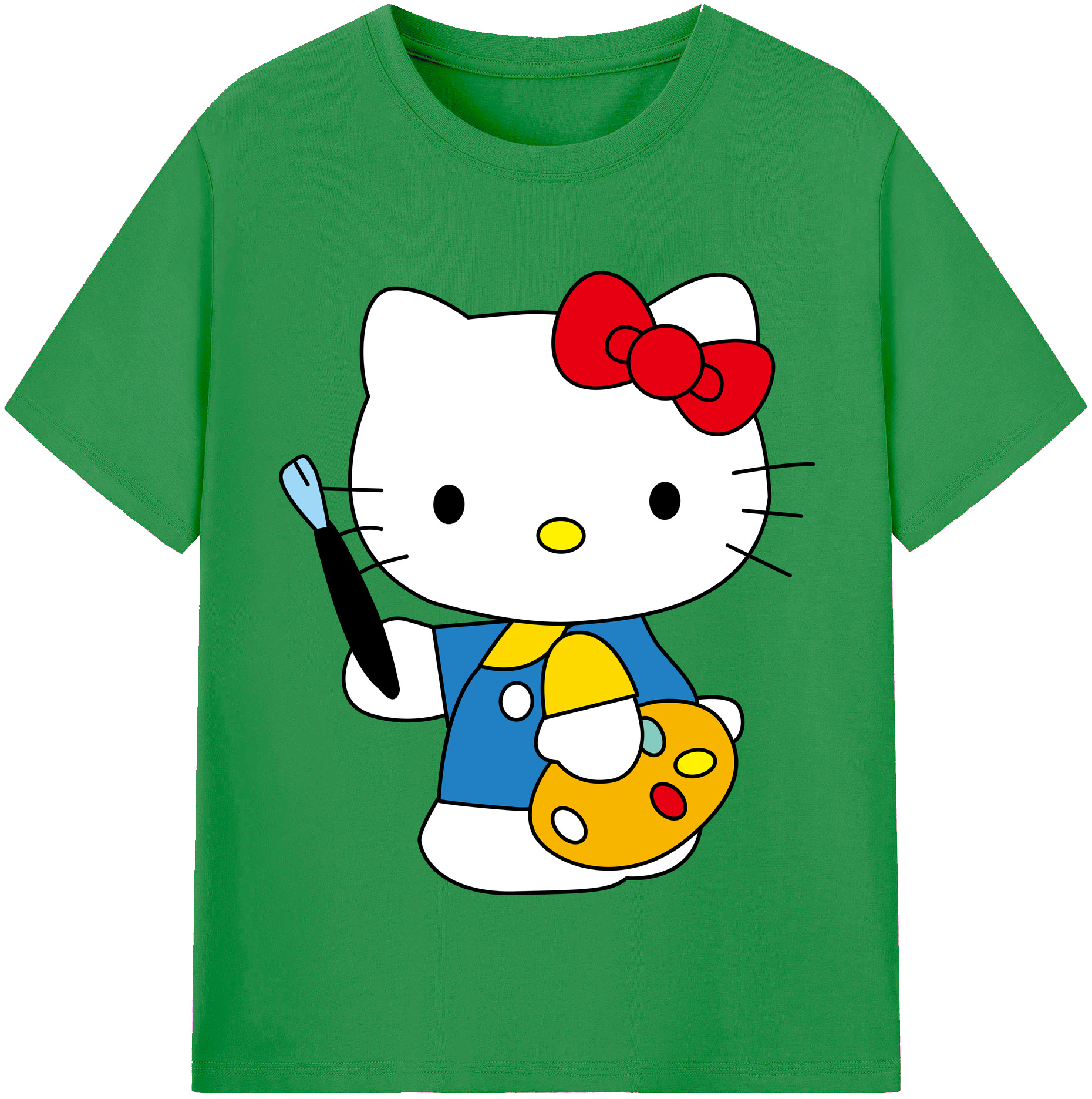 （画像用） Hello Kitty ハローキティ レディースカジュアルプリントTシャツ（綿100％）