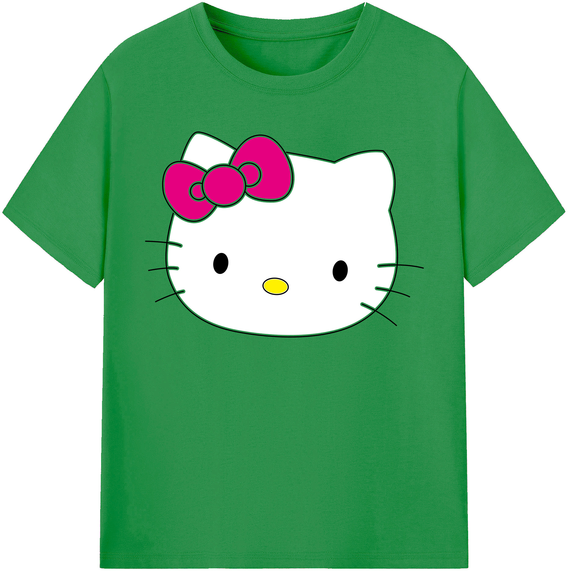 （画像用） Hello Kitty ハローキティ レディースカジュアルプリントTシャツ（綿100％）