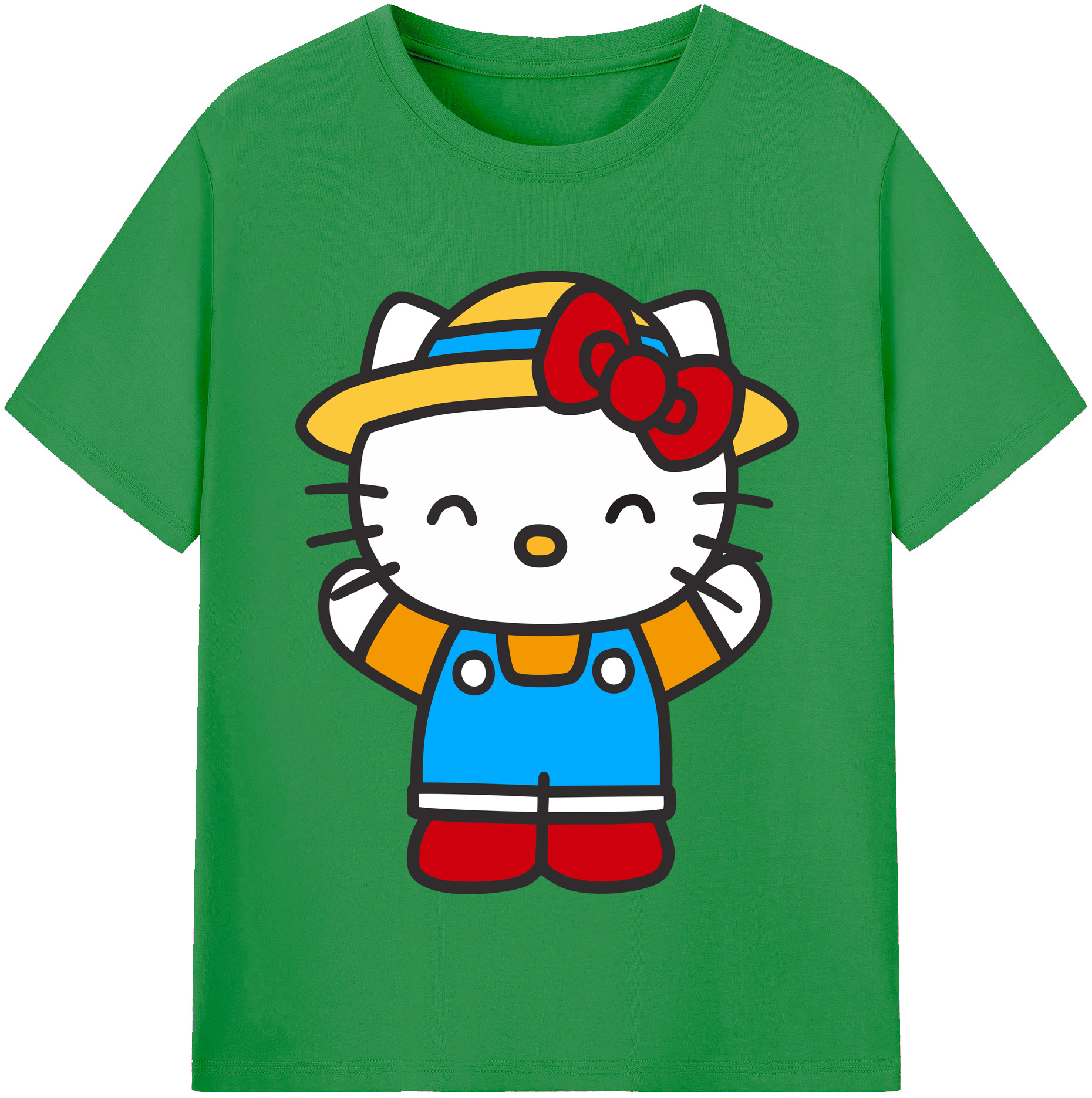 （画像用） Hello Kitty ハローキティ レディースカジュアルプリントTシャツ（綿100％）