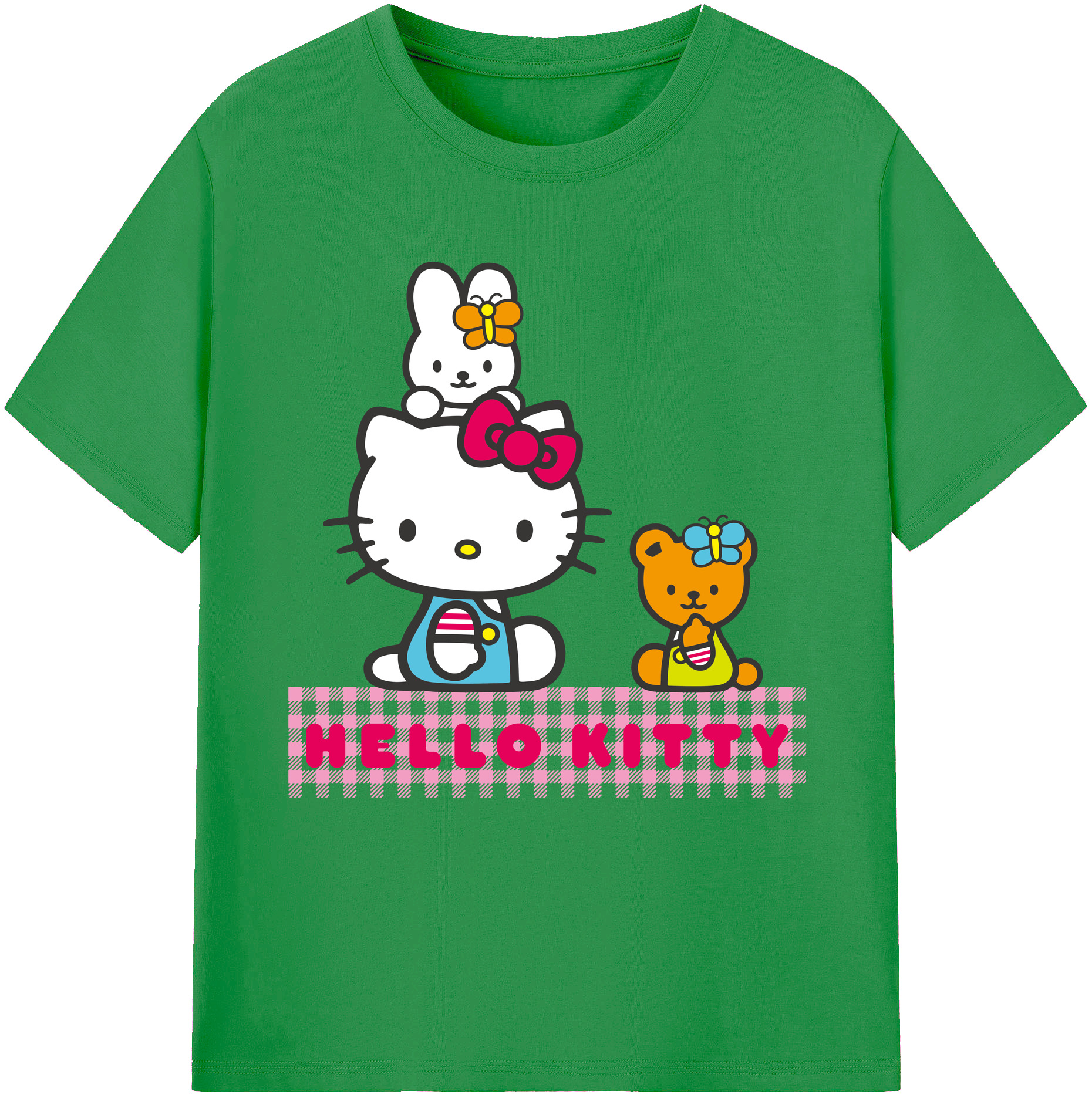 （画像用） Hello Kitty ハローキティ レディースカジュアルプリントTシャツ（綿100％）