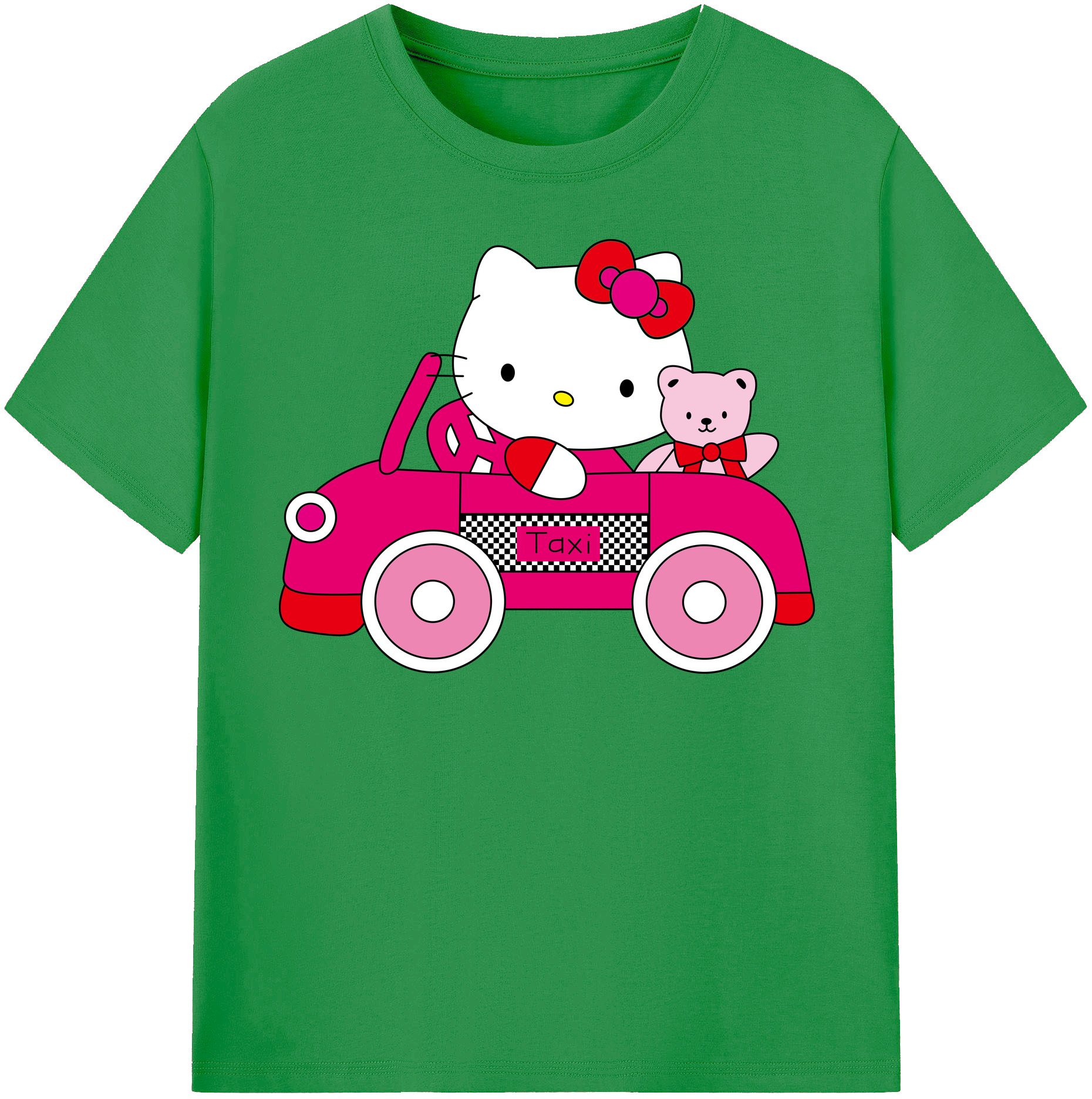 （画像用） Hello Kitty ハローキティ レディースカジュアルプリントTシャツ（綿100％）