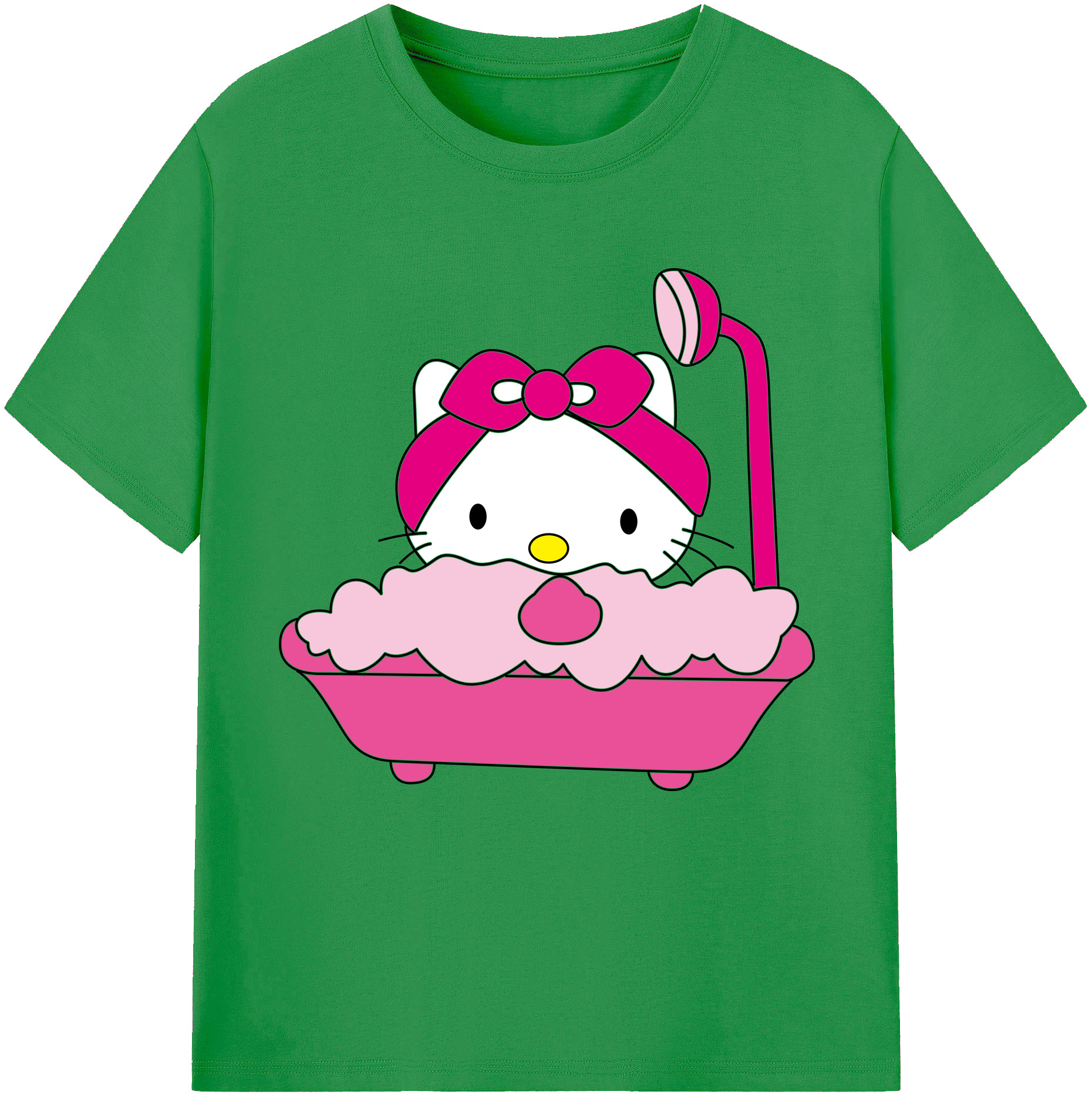 （画像用） Hello Kitty ハローキティ レディースカジュアルプリントTシャツ（綿100％）