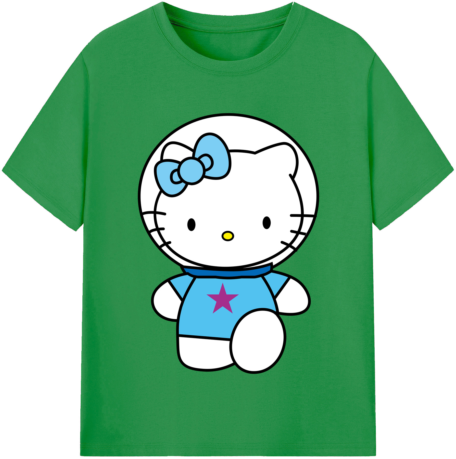 （画像用） Hello Kitty ハローキティ レディースカジュアルプリントTシャツ（綿100％）