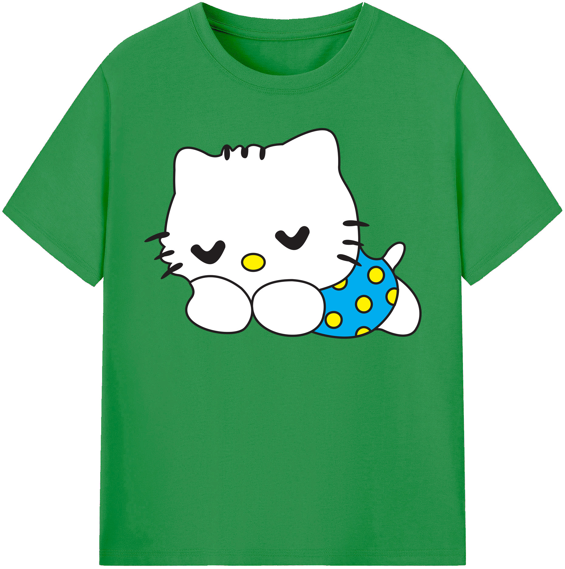 （画像用） Hello Kitty ハローキティ レディースカジュアルプリントTシャツ（綿100％）