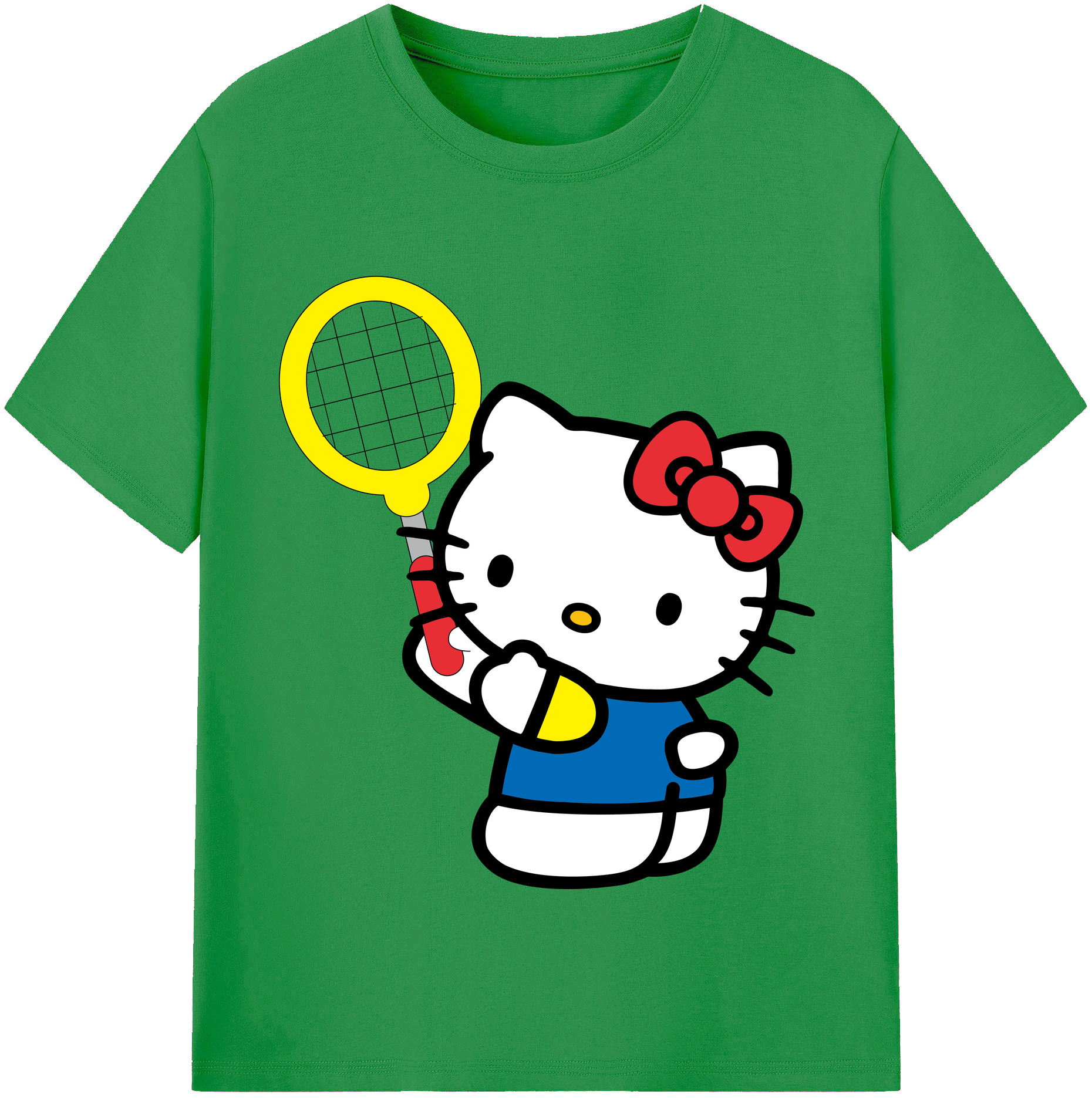 （画像用） Hello Kitty ハローキティ レディースカジュアルプリントTシャツ（綿100％）