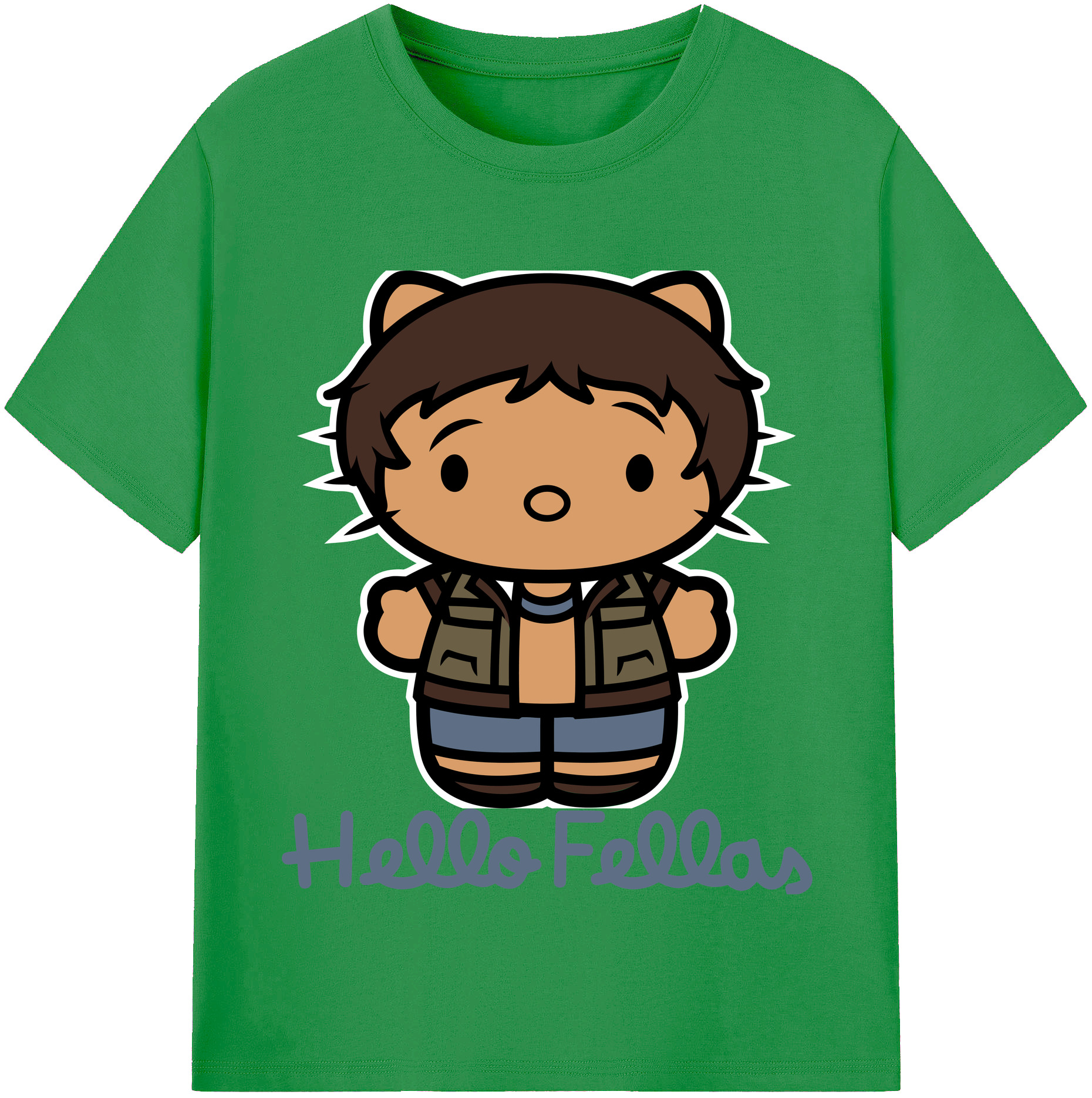 （画像用） Hello Kitty ハローキティ レディースカジュアルプリントTシャツ（綿100％）