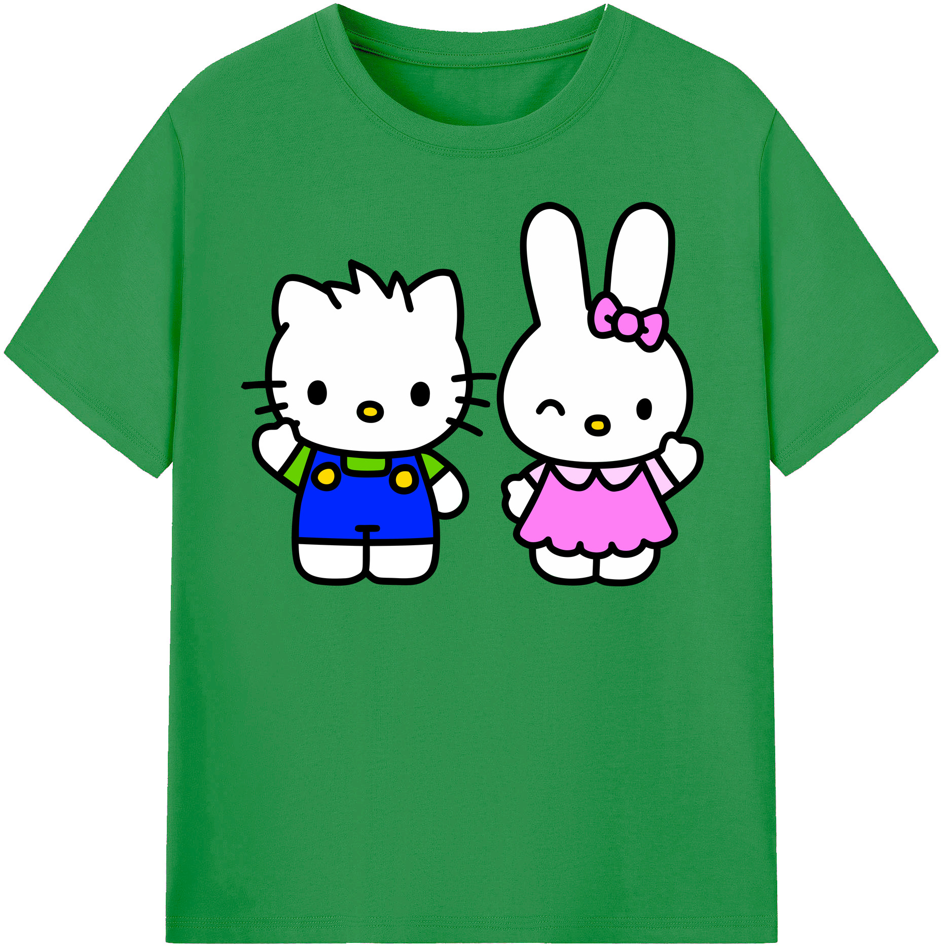 （画像用） Hello Kitty ハローキティ レディースカジュアルプリントTシャツ（綿100％）