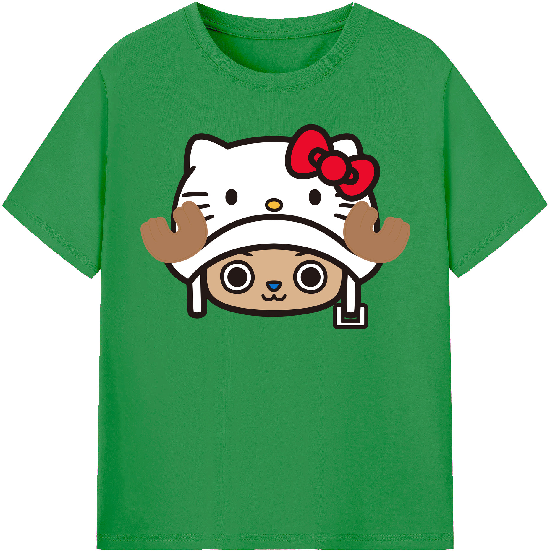 （画像用） Hello Kitty ハローキティ レディースカジュアルプリントTシャツ（綿100％）