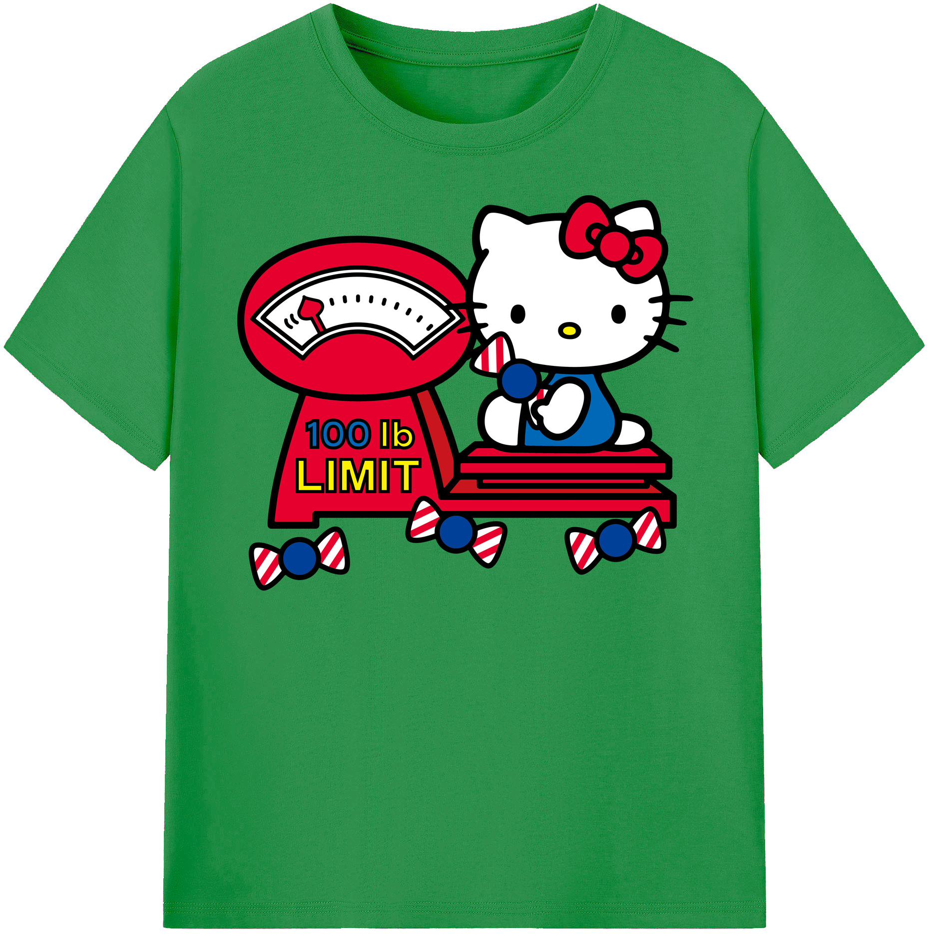 （画像用） Hello Kitty ハローキティ レディースカジュアルプリントTシャツ（綿100％）
