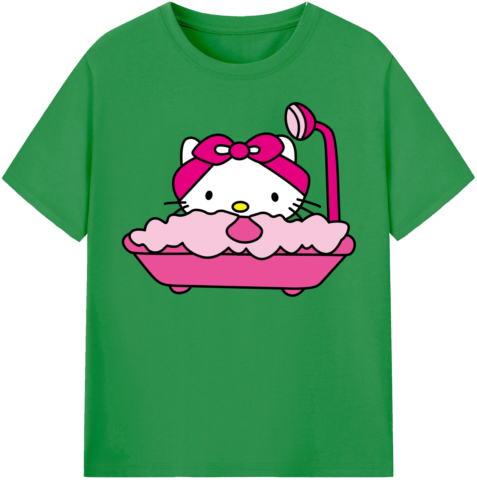 （画像用） Hello Kitty ハローキティ レディースカジュアルプリントTシャツ（綿100％）
