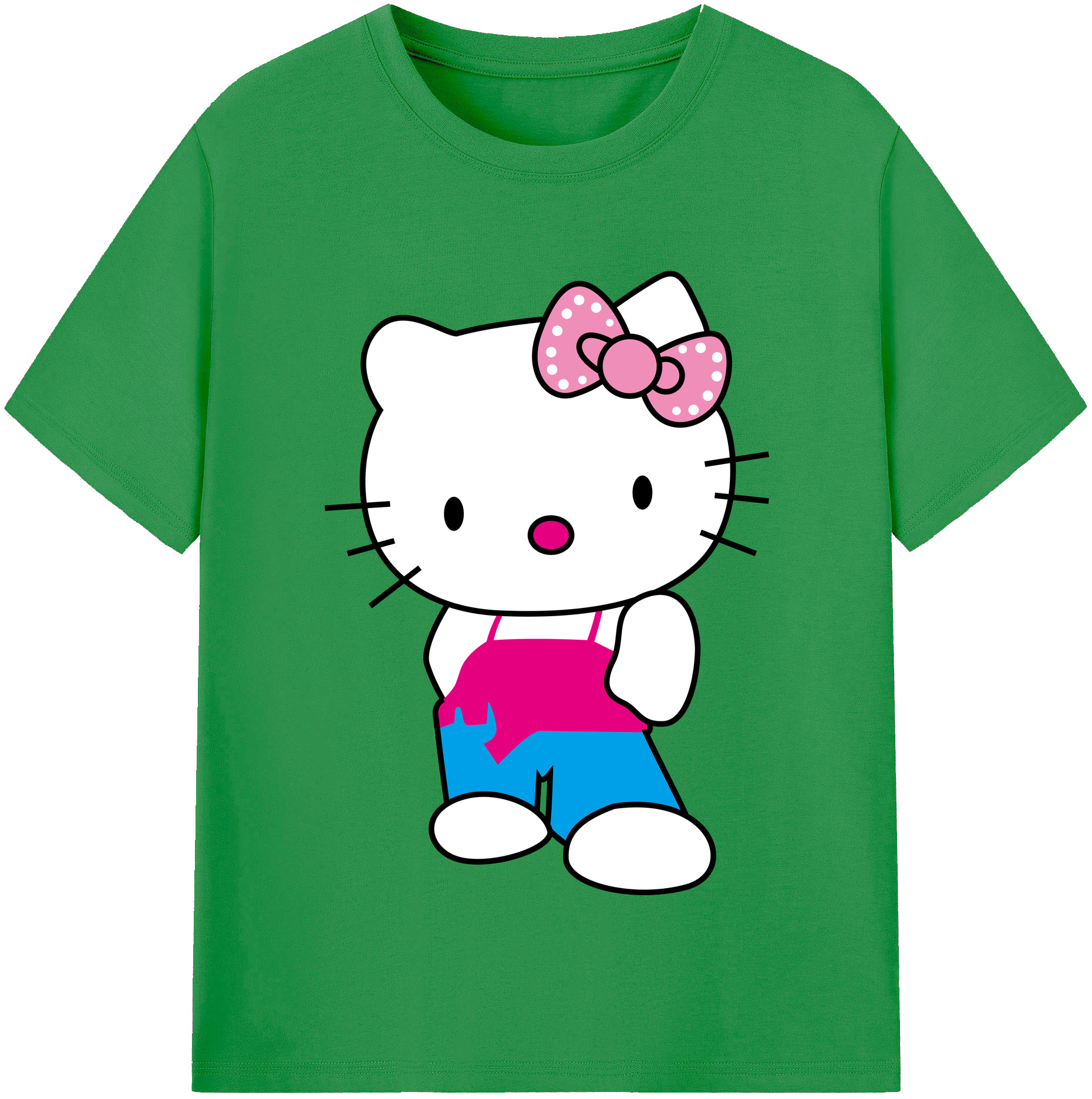 （画像用） Hello Kitty ハローキティ レディースカジュアルプリントTシャツ（綿100％）