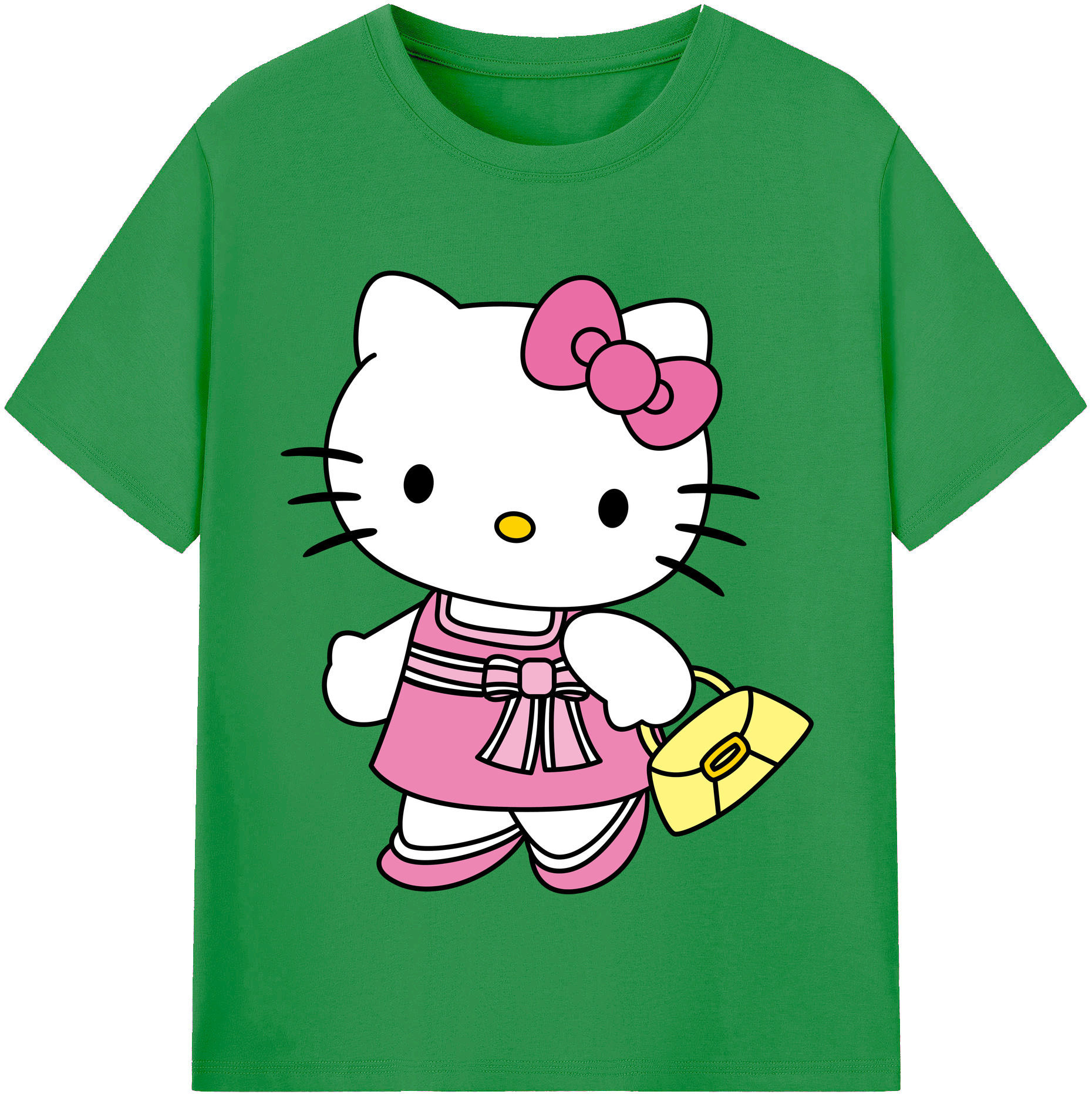 （画像用） Hello Kitty ハローキティ レディースカジュアルプリントTシャツ（綿100％）