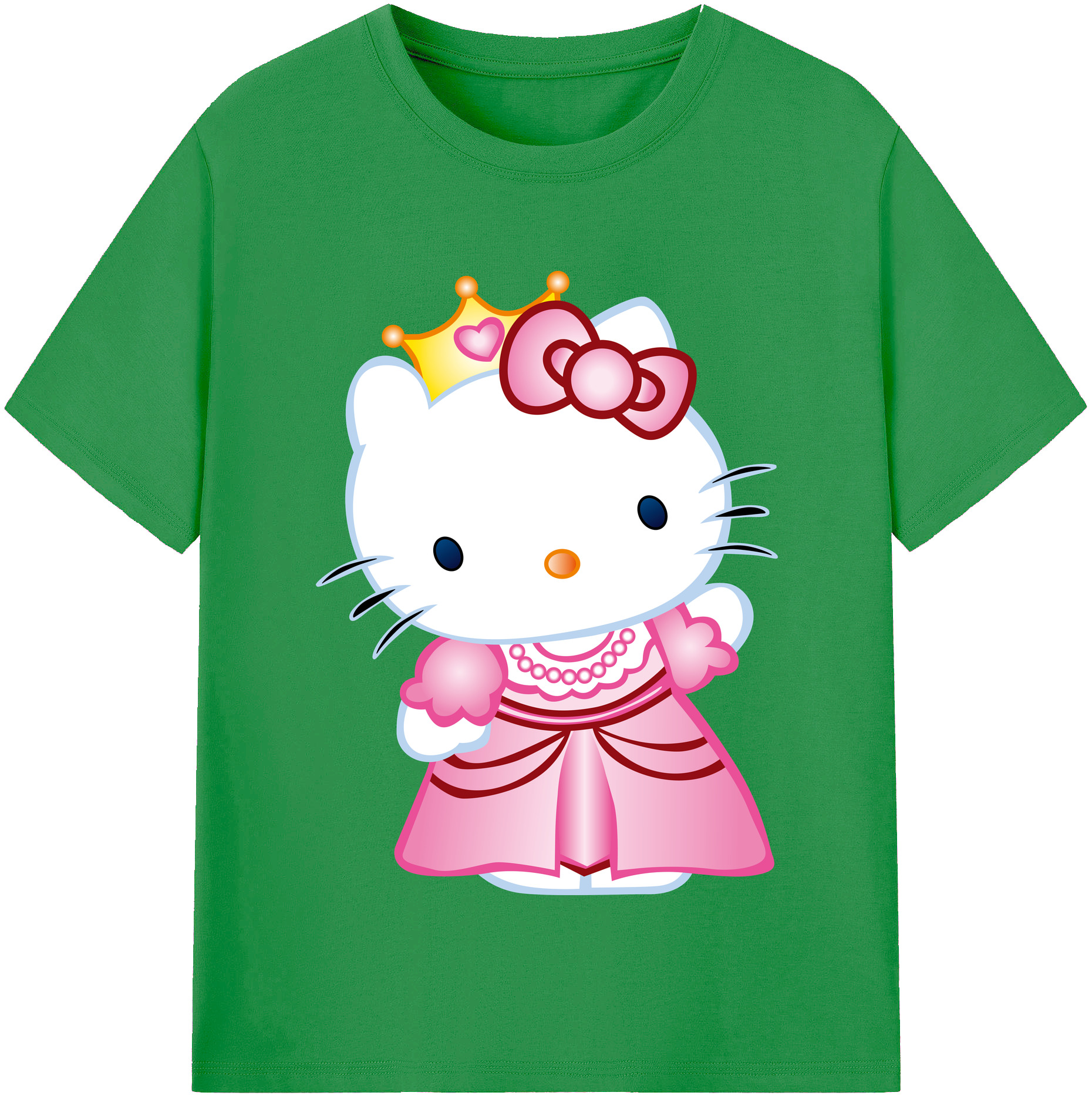 （画像用） Hello Kitty ハローキティ レディースカジュアルプリントTシャツ（綿100％）