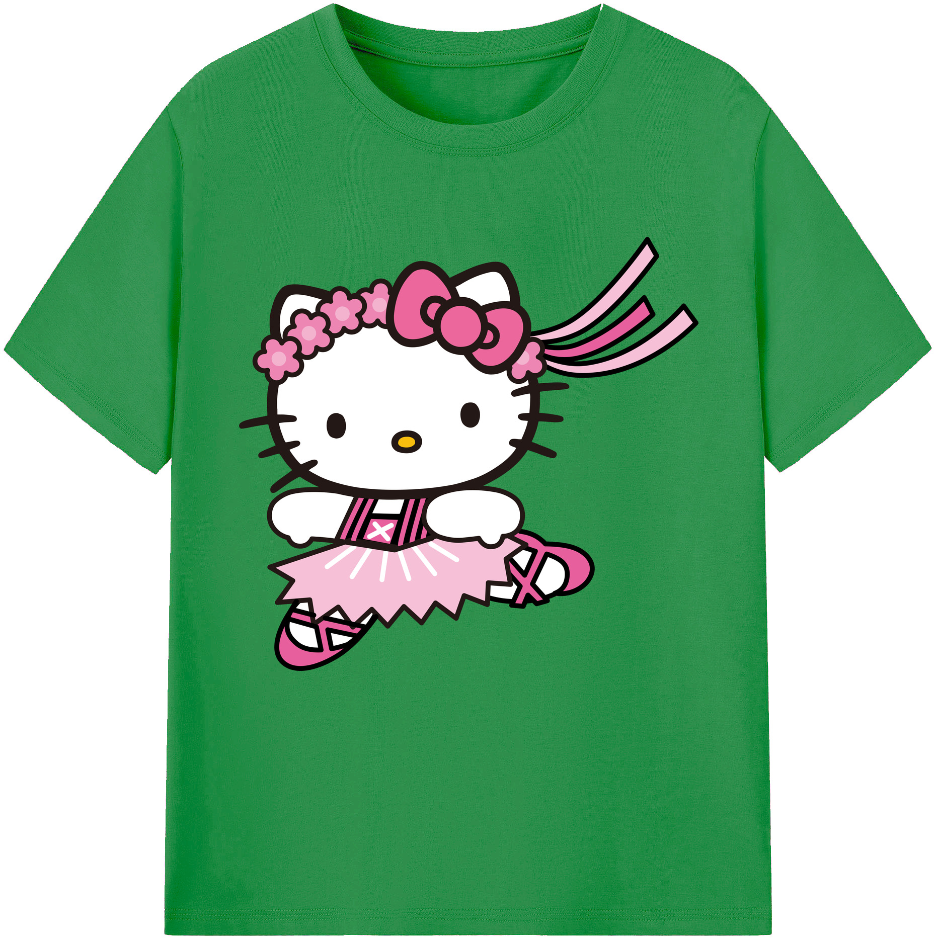 （画像用） Hello Kitty ハローキティ レディースカジュアルプリントTシャツ（綿100％）