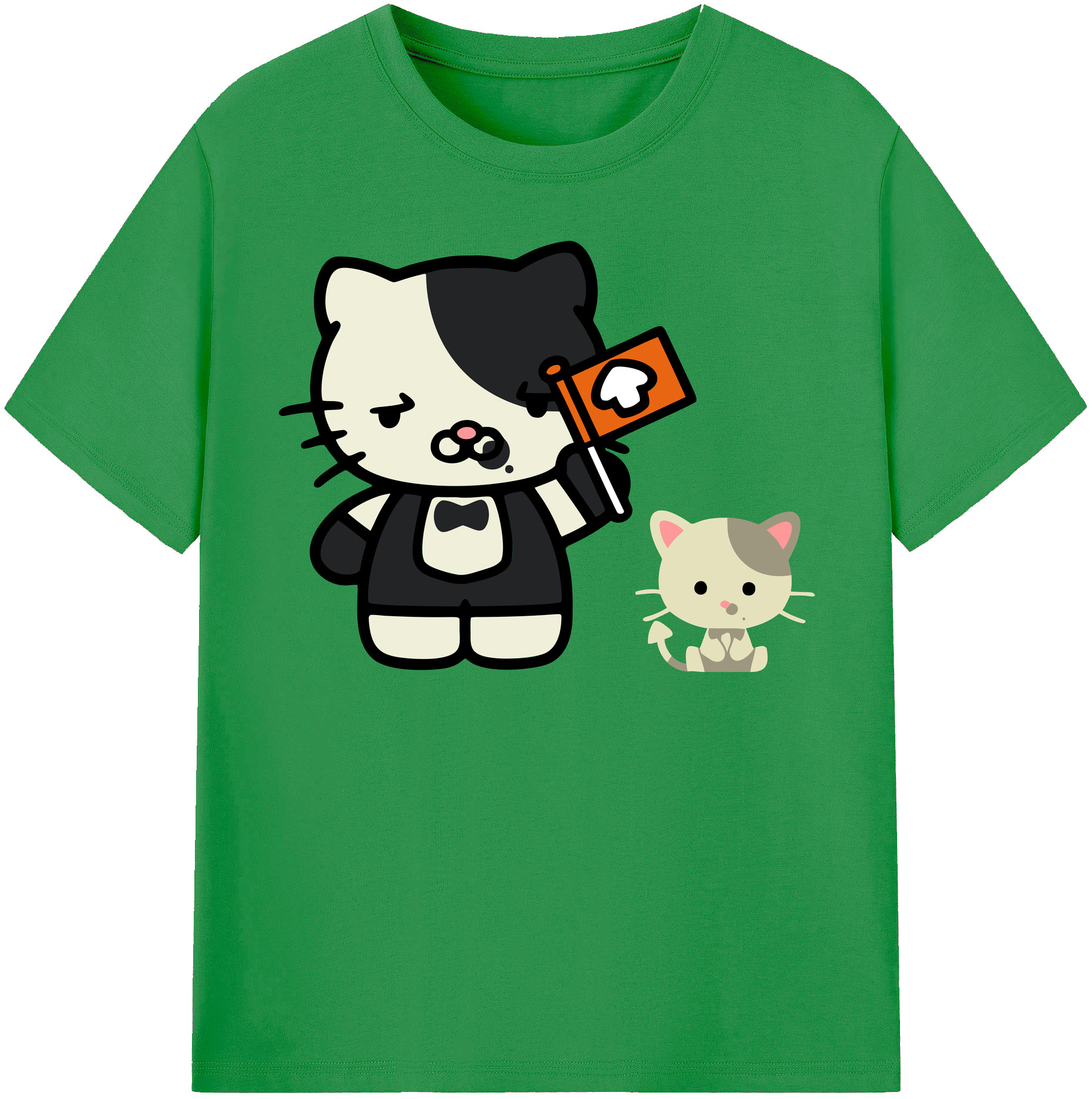 （画像用） Hello Kitty ハローキティ レディースカジュアルプリントTシャツ（綿100％）