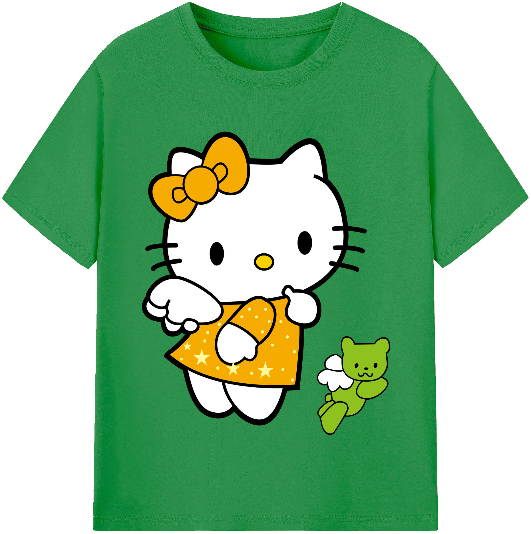 （画像用） Hello Kitty ハローキティ レディースカジュアルプリントTシャツ（綿100％）