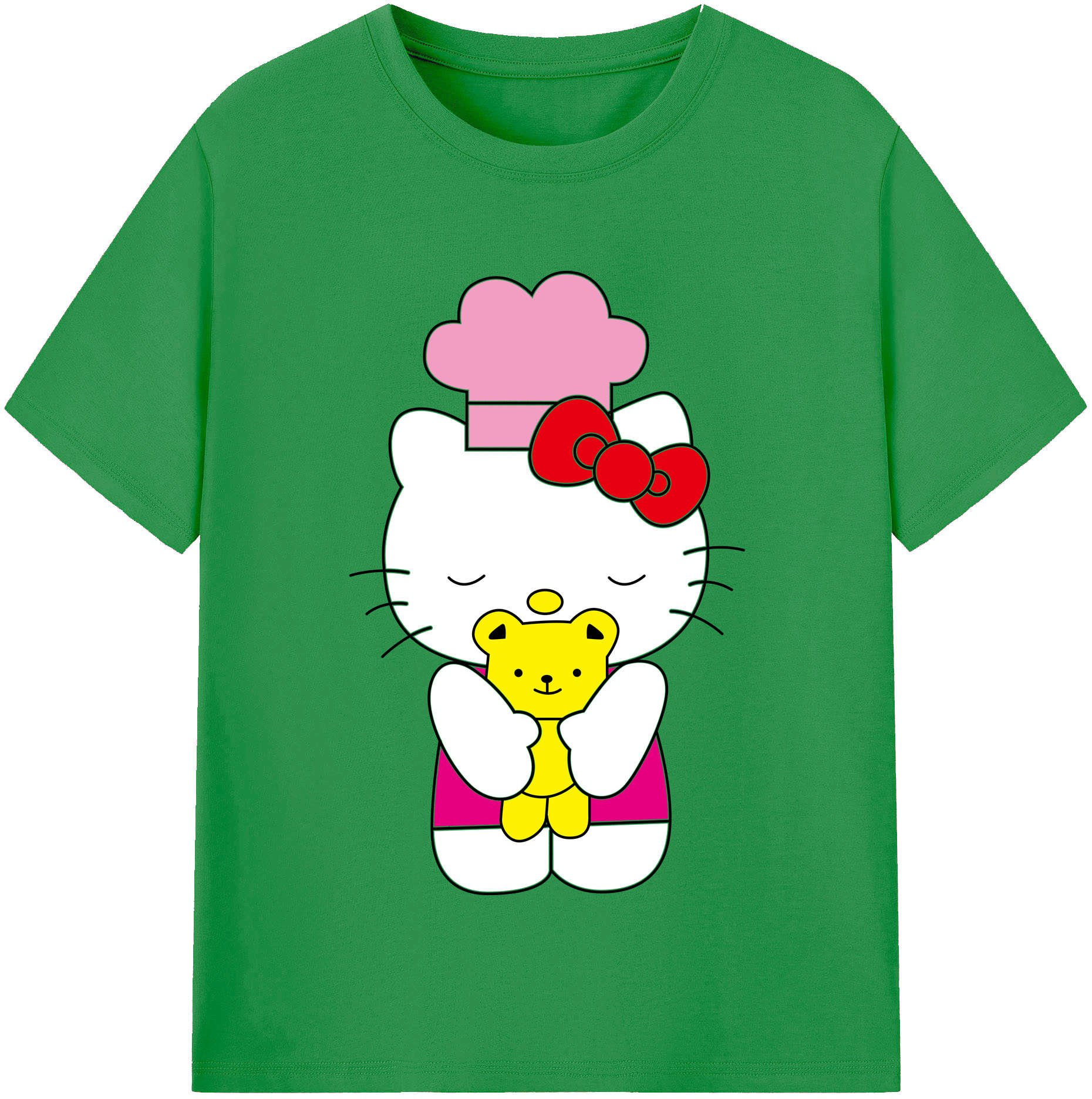 （画像用） Hello Kitty ハローキティ レディースカジュアルプリントTシャツ（綿100％）