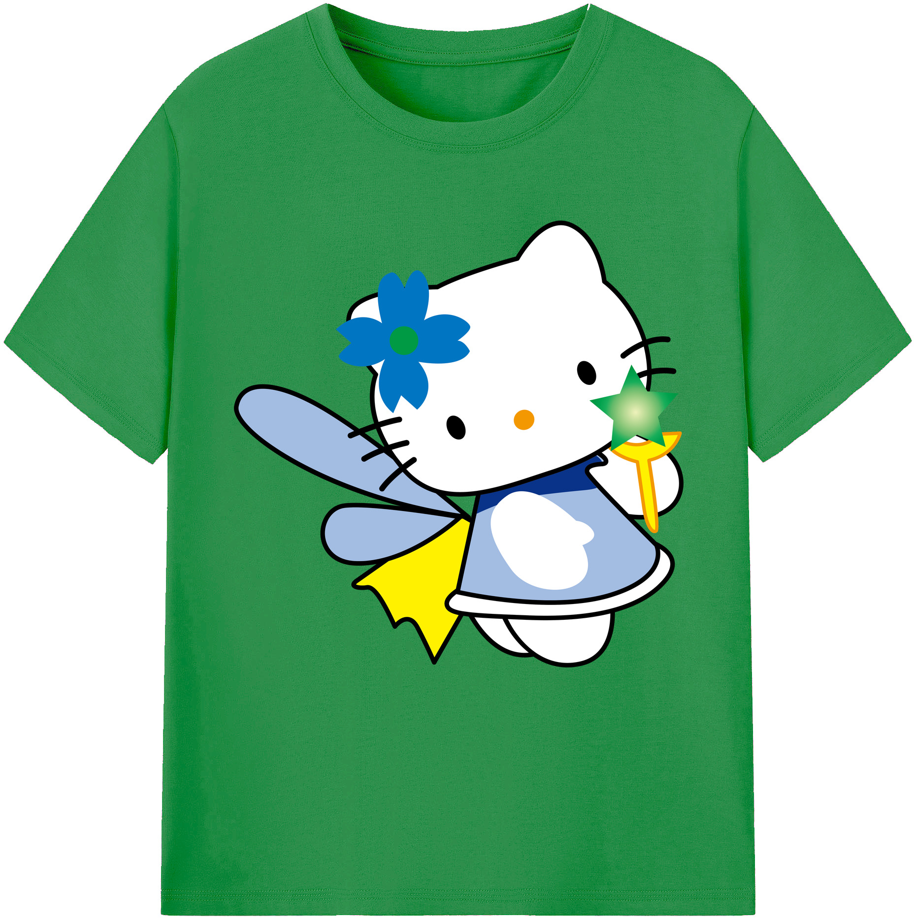 （画像用） Hello Kitty ハローキティ レディースカジュアルプリントTシャツ（綿100％）