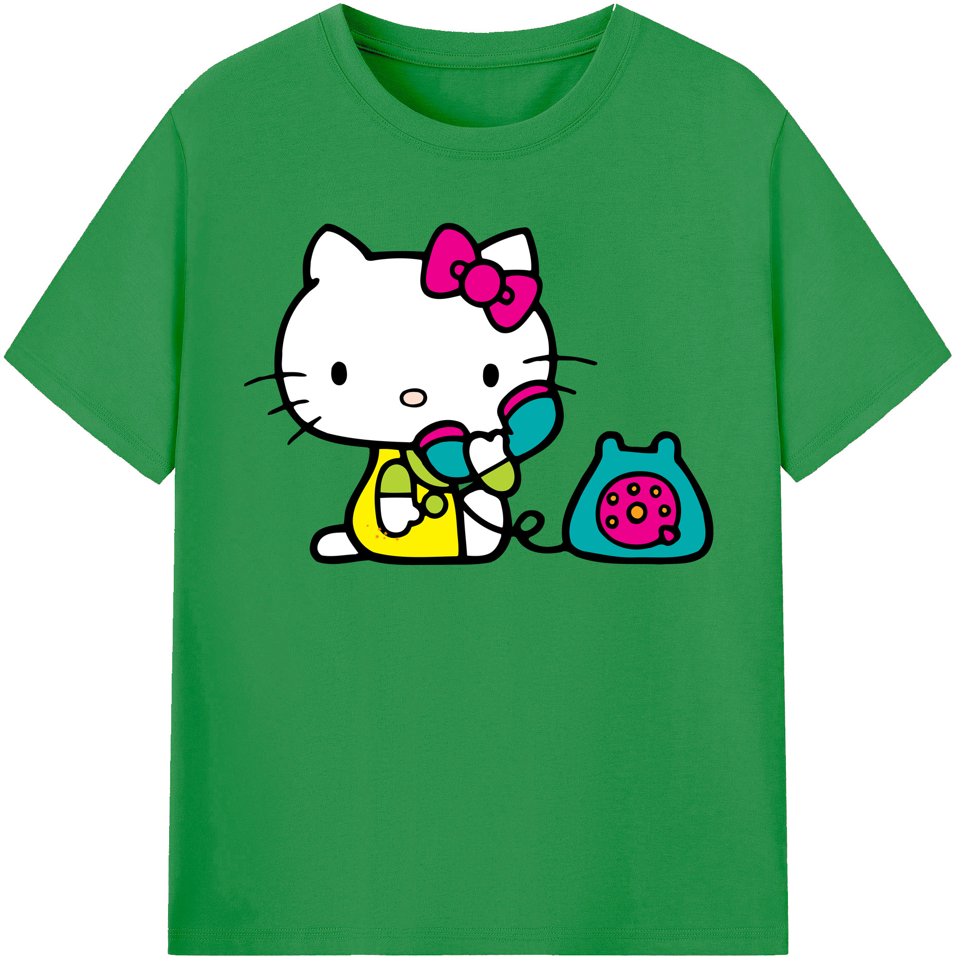 （画像用） Hello Kitty ハローキティ レディースカジュアルプリントTシャツ（綿100％）