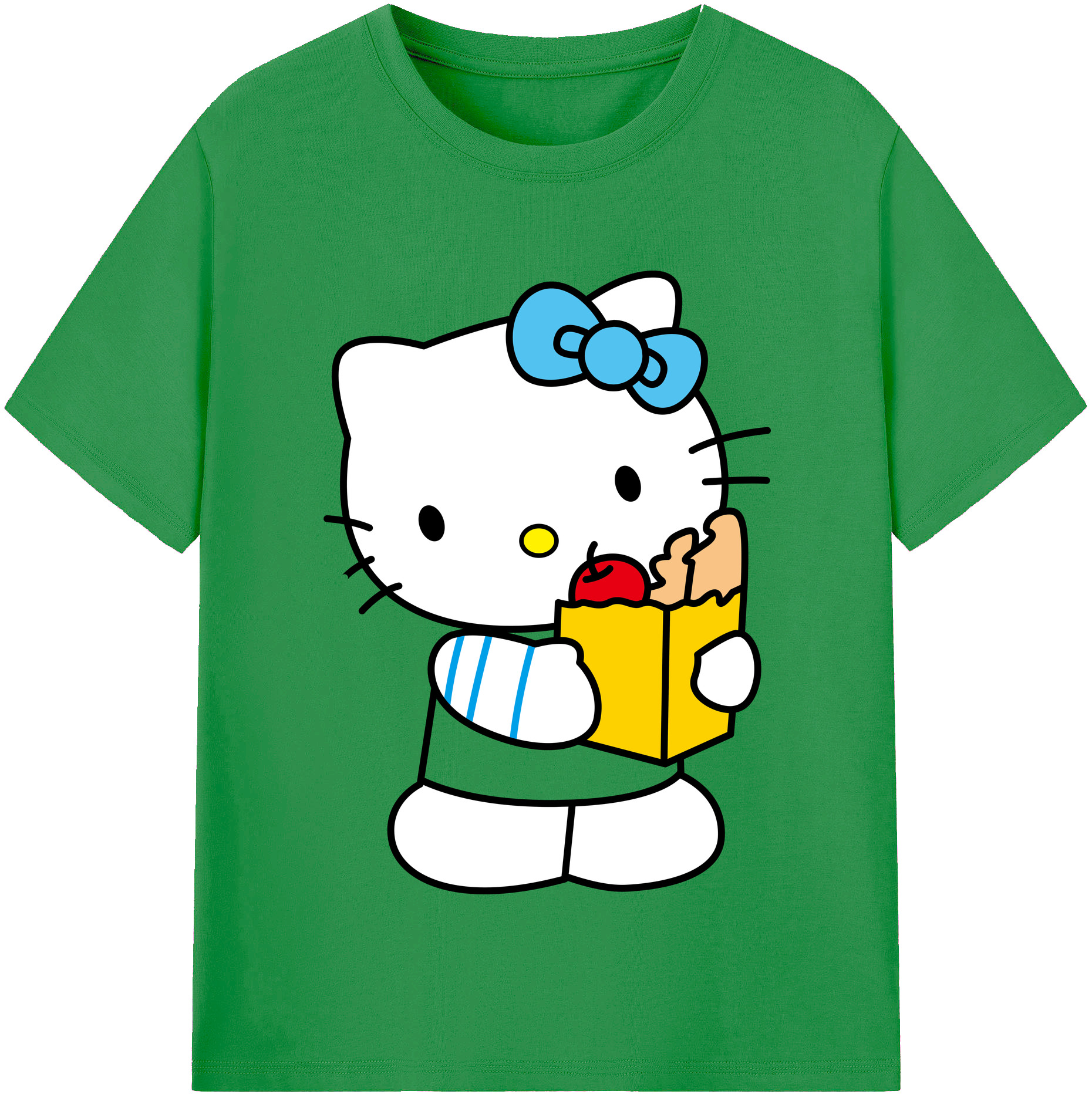 （画像用） Hello Kitty ハローキティ レディースカジュアルプリントTシャツ（綿100％）