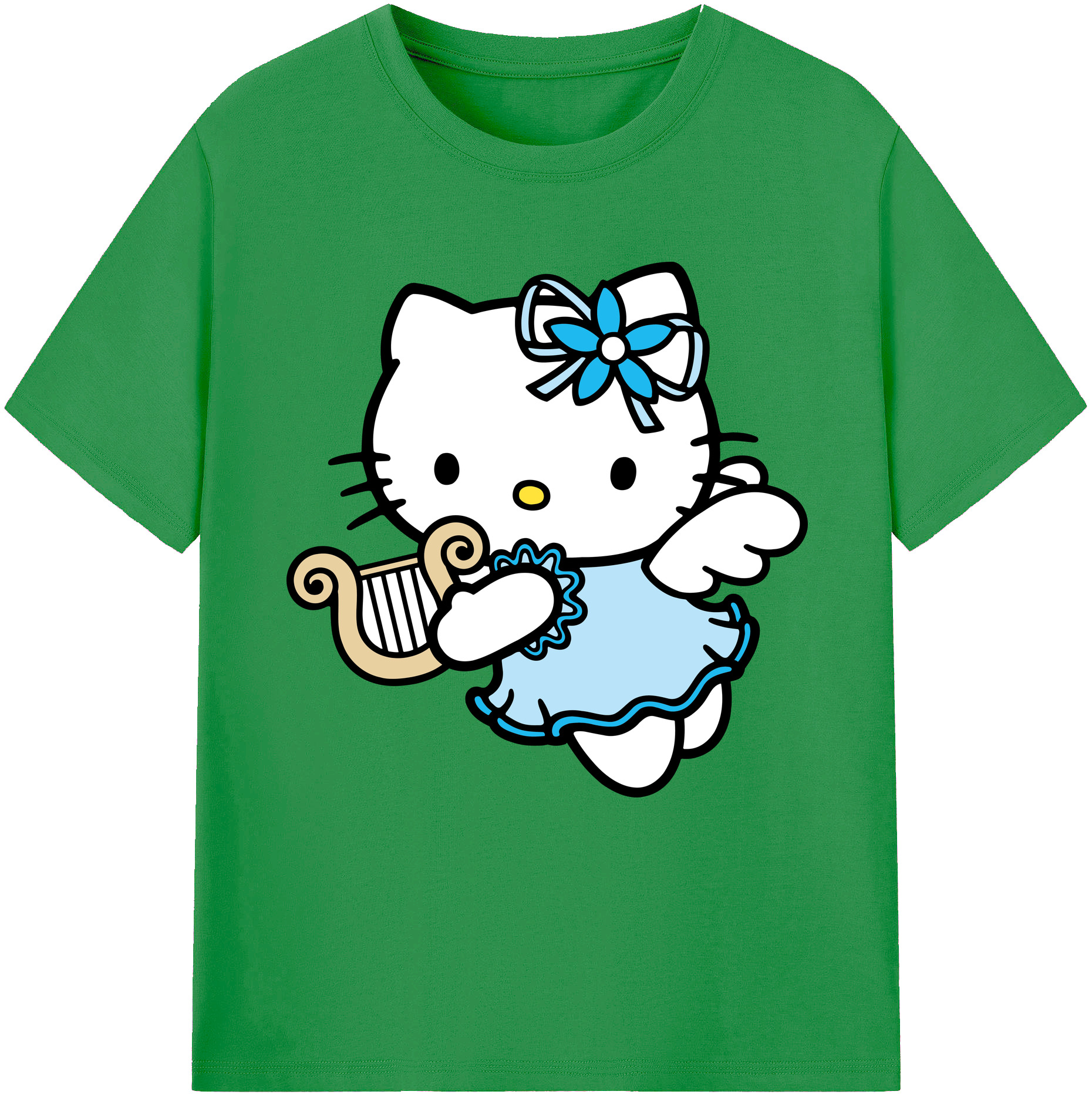 （画像用） Hello Kitty ハローキティ レディースカジュアルプリントTシャツ（綿100％）
