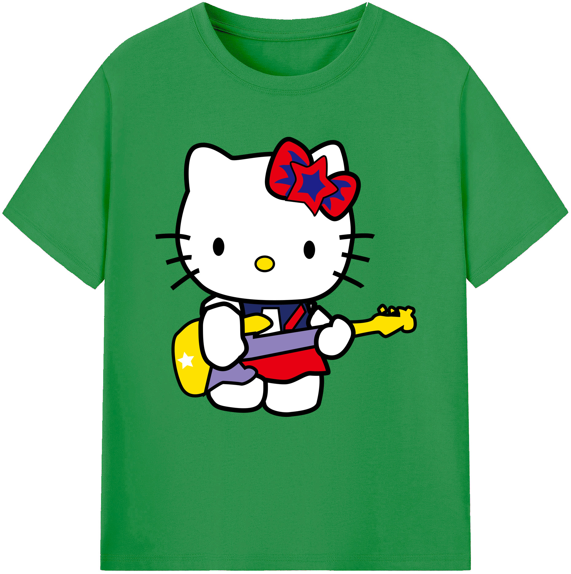 （画像用） Hello Kitty ハローキティ レディースカジュアルプリントTシャツ（綿100％）