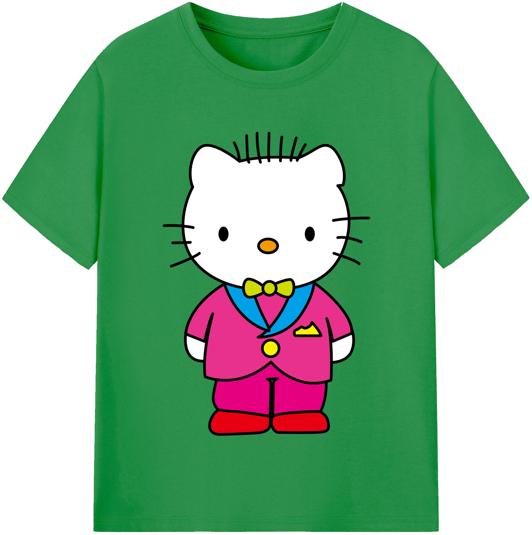 （画像用） Hello Kitty ハローキティ レディースカジュアルプリントTシャツ（綿100％）